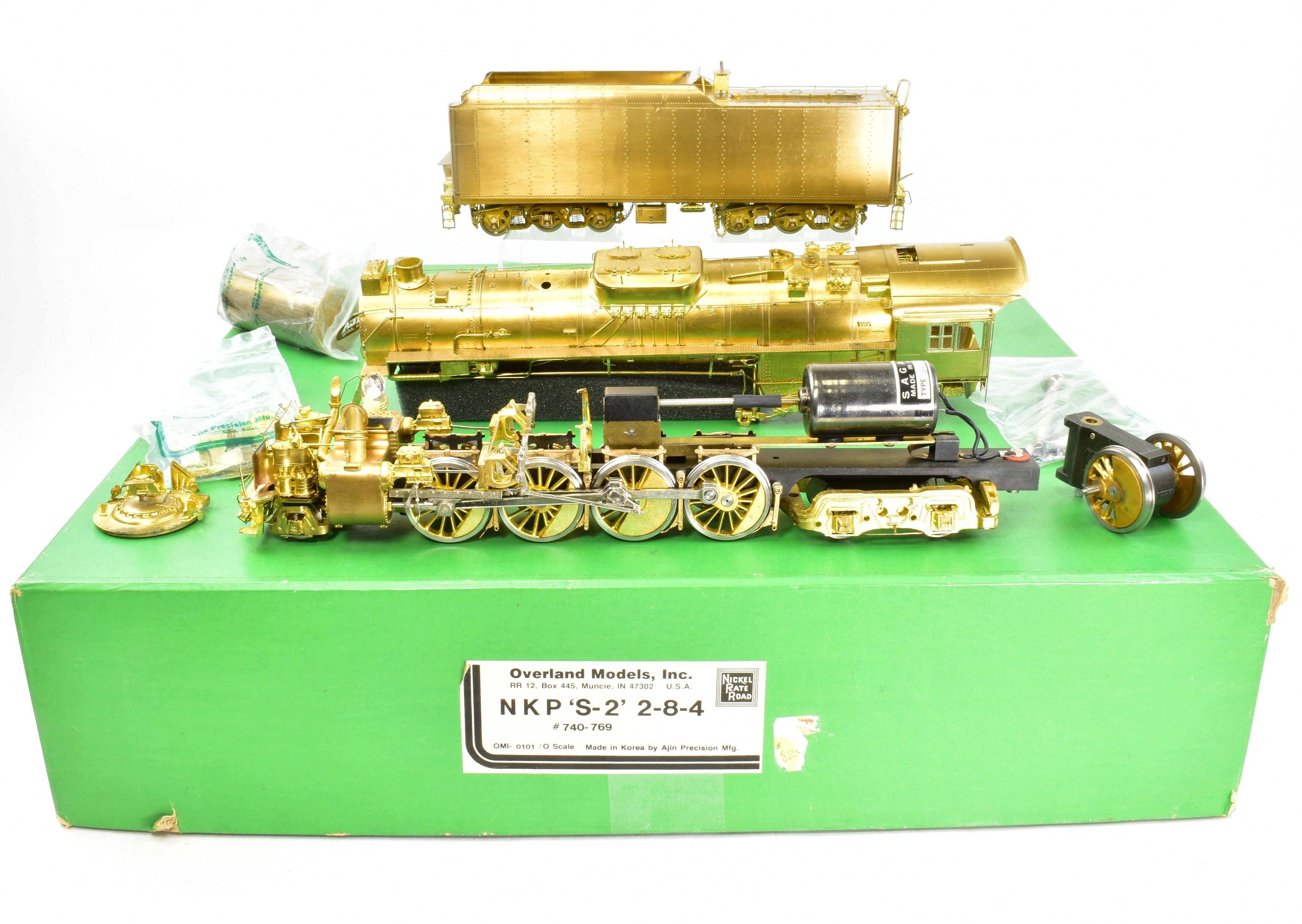Overland Models, Inc. O Scale Brass NKP - Nickel Plate Road S-2 2-8-4 Model for Restoration in AS-IS Condition