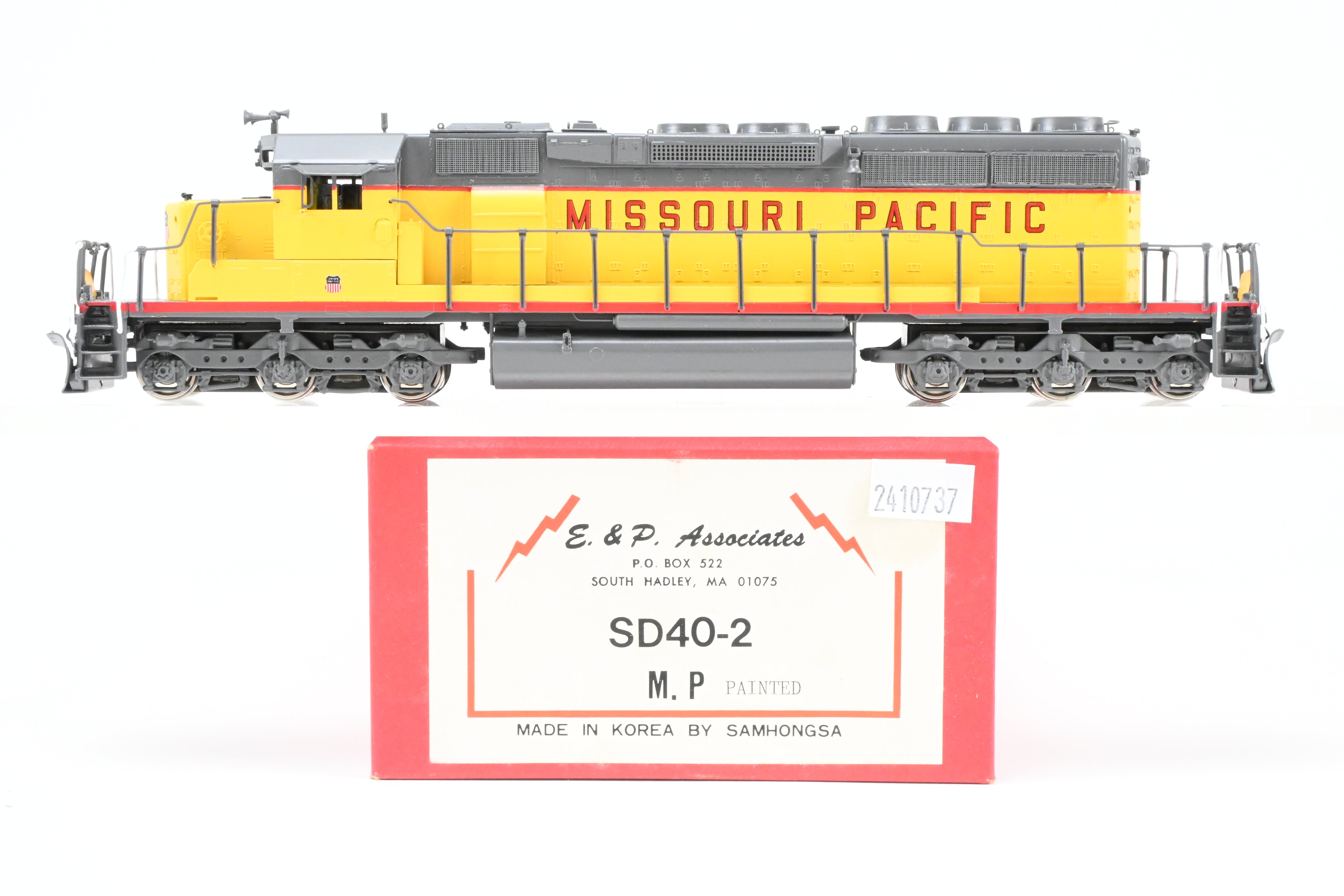 HO Scale Brass E&P Associates Missouri Pacific EMD SD - 40 - 2 Freight Locomotive Model with Factory Lettering but No Number