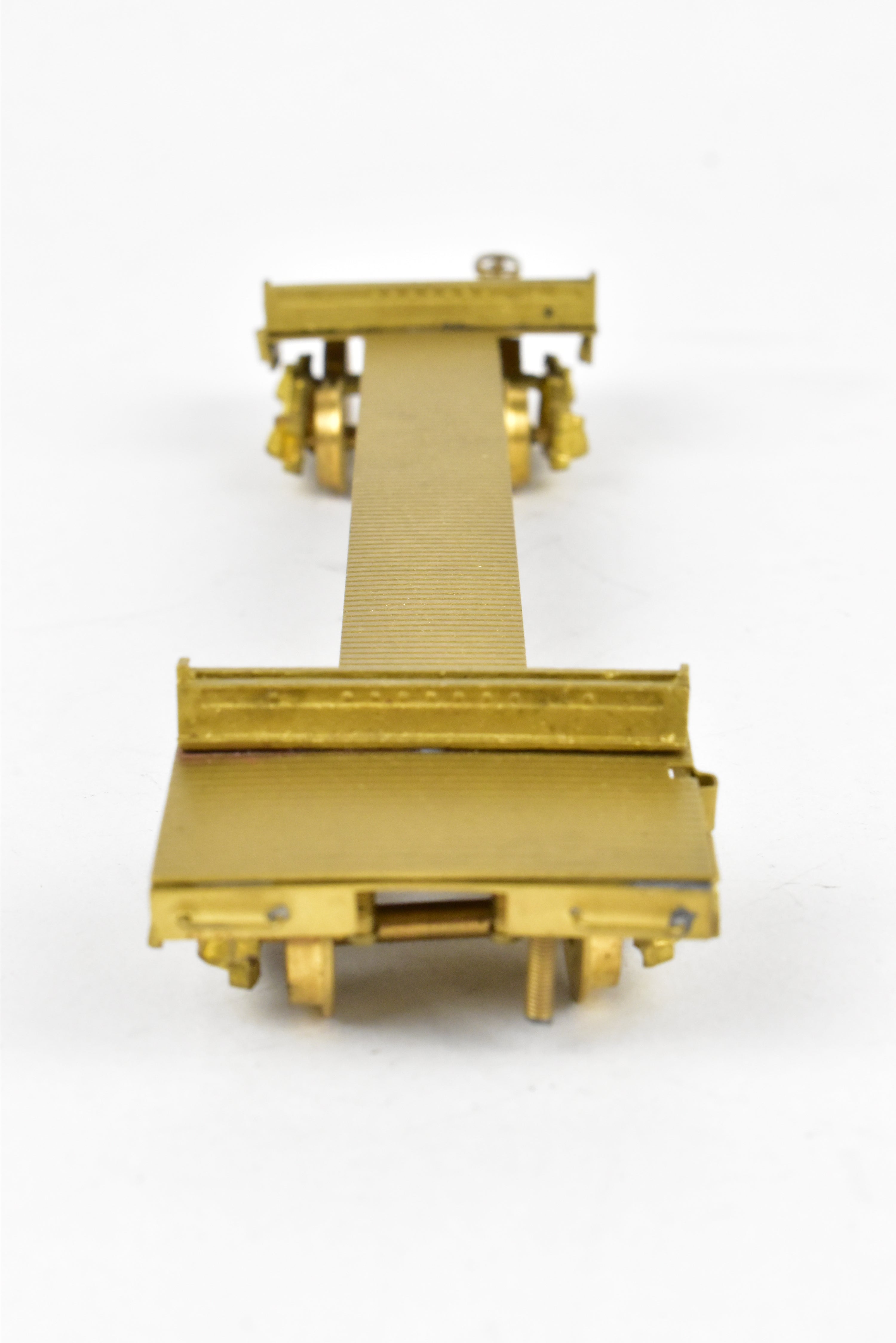 HO Scale Brass Model Train Log Car by Far East Distributors - Northern Pacific 41-Foot Log Car with Seattle Car & Foundry Archbar Trucks