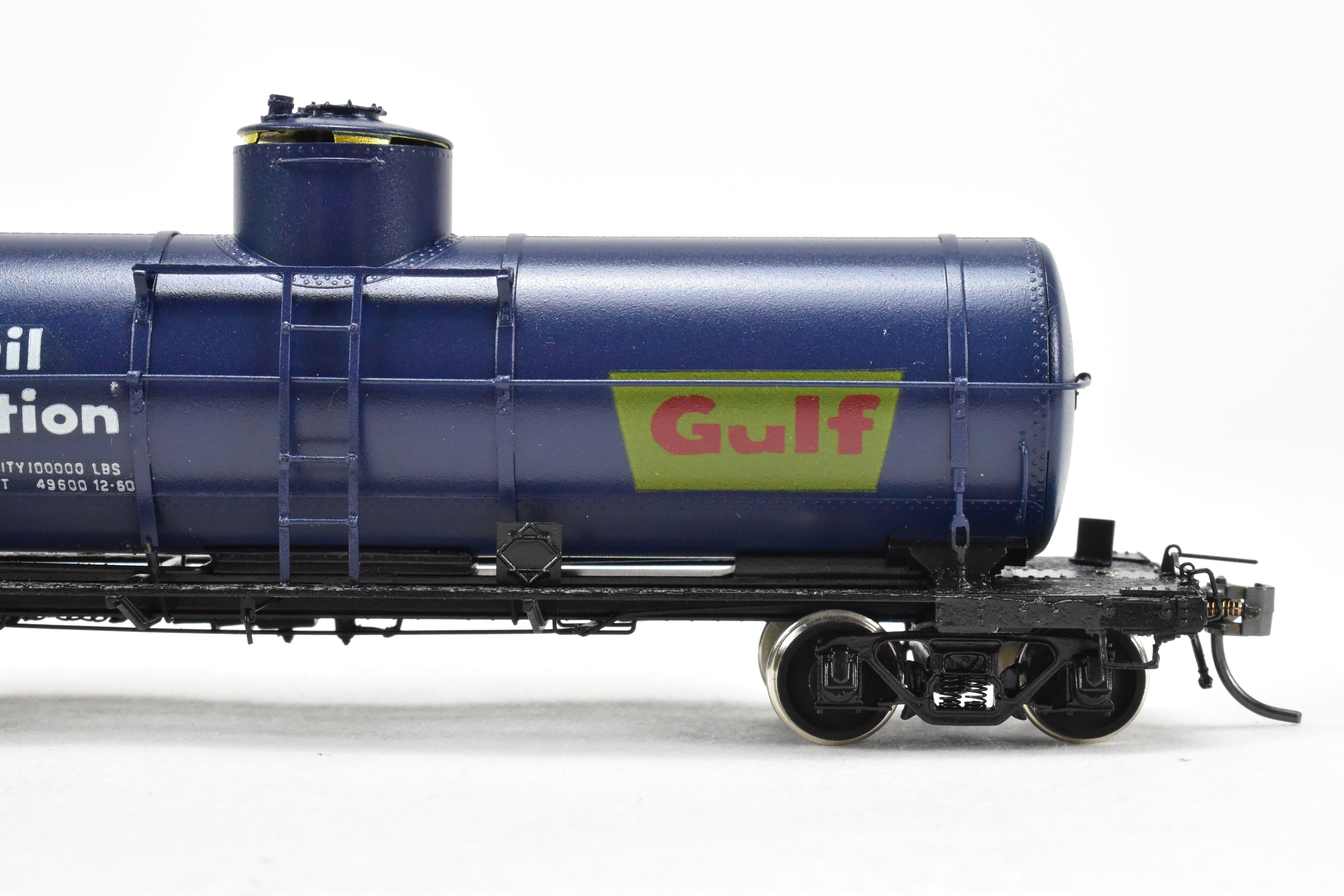 HO Scale Brass Model Train Tank Car by Overland Models, Inc. (OMI) - Union Tank Lines 10,000 Gallon UTLX FP for Gulf Oil Company