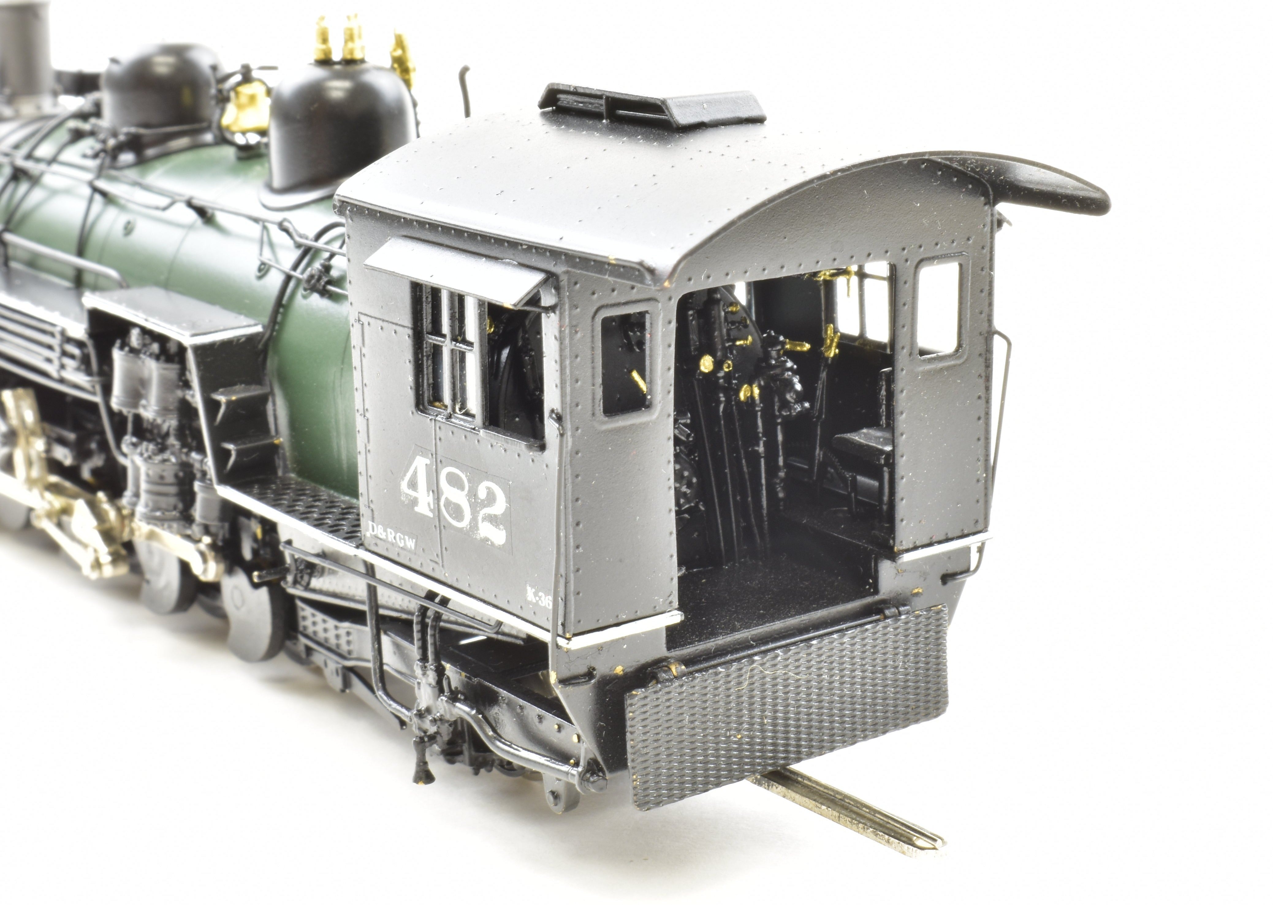 HOn3 Brass PFM Fujiyama - D&RGW Denver & Rio Grande Western K - 36 2 - 8 - 2 Pro Paint Locomotive #482