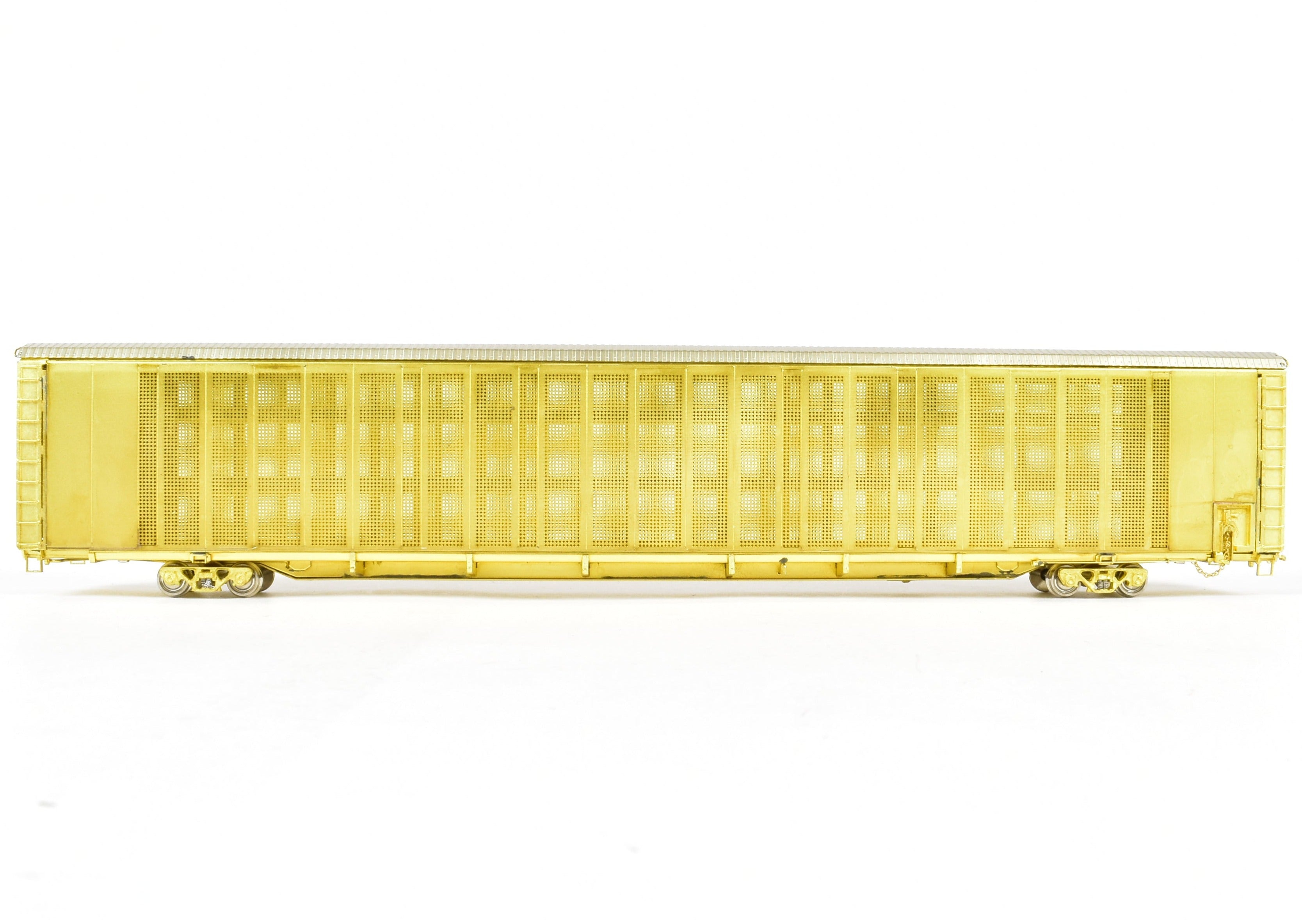 HO Brass OMI Overland Safe-T-Pack Tri-Level Auto Rack with Special Doors (ATSF, FEC, N&W, WP)