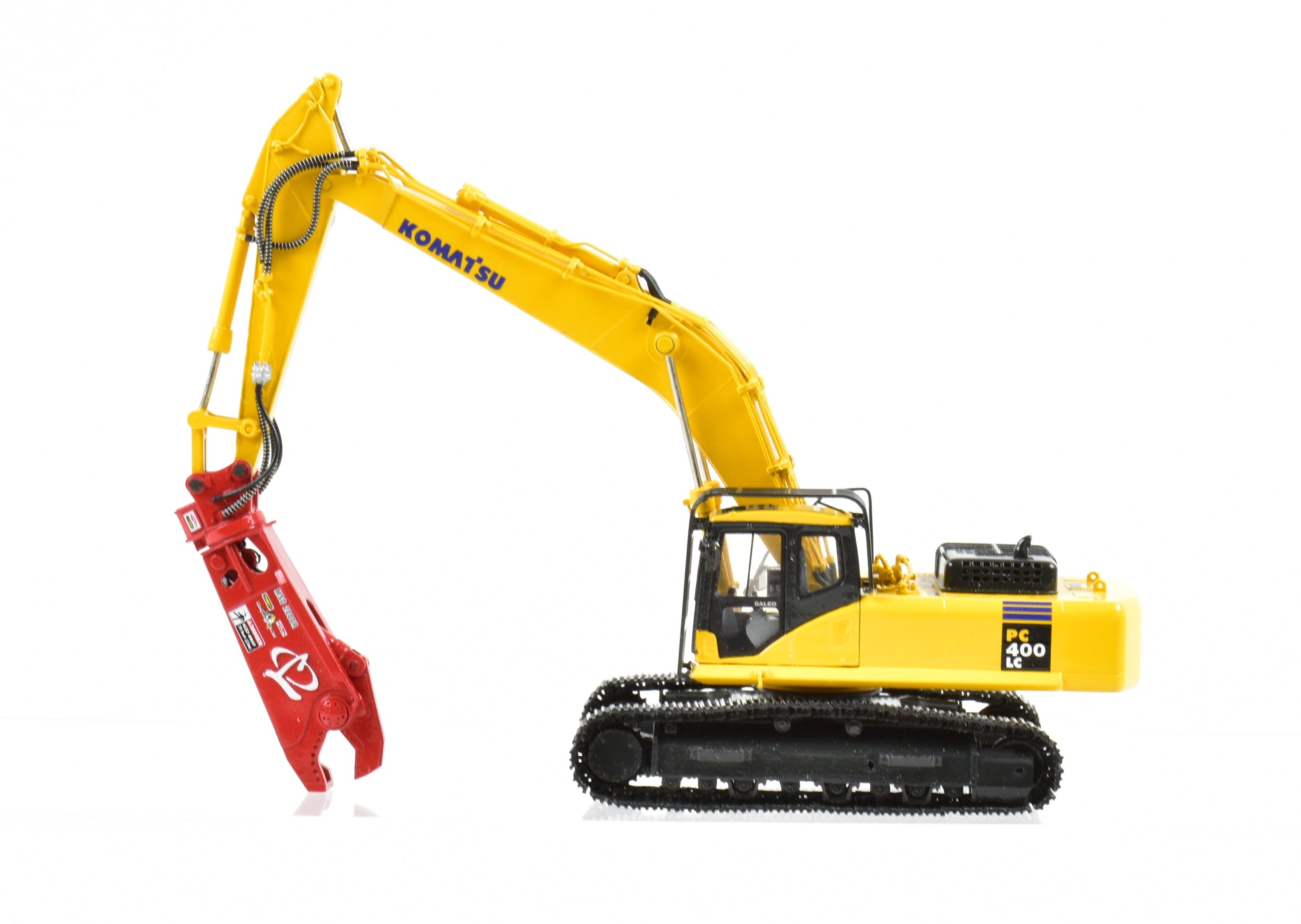 High - Quality HO Scale Brass Construction Model - Classic Mint Collectibles Komatsu PC400LC - 7 Excavator with LaBounty MSD 2000R Shear for Fine Collecting