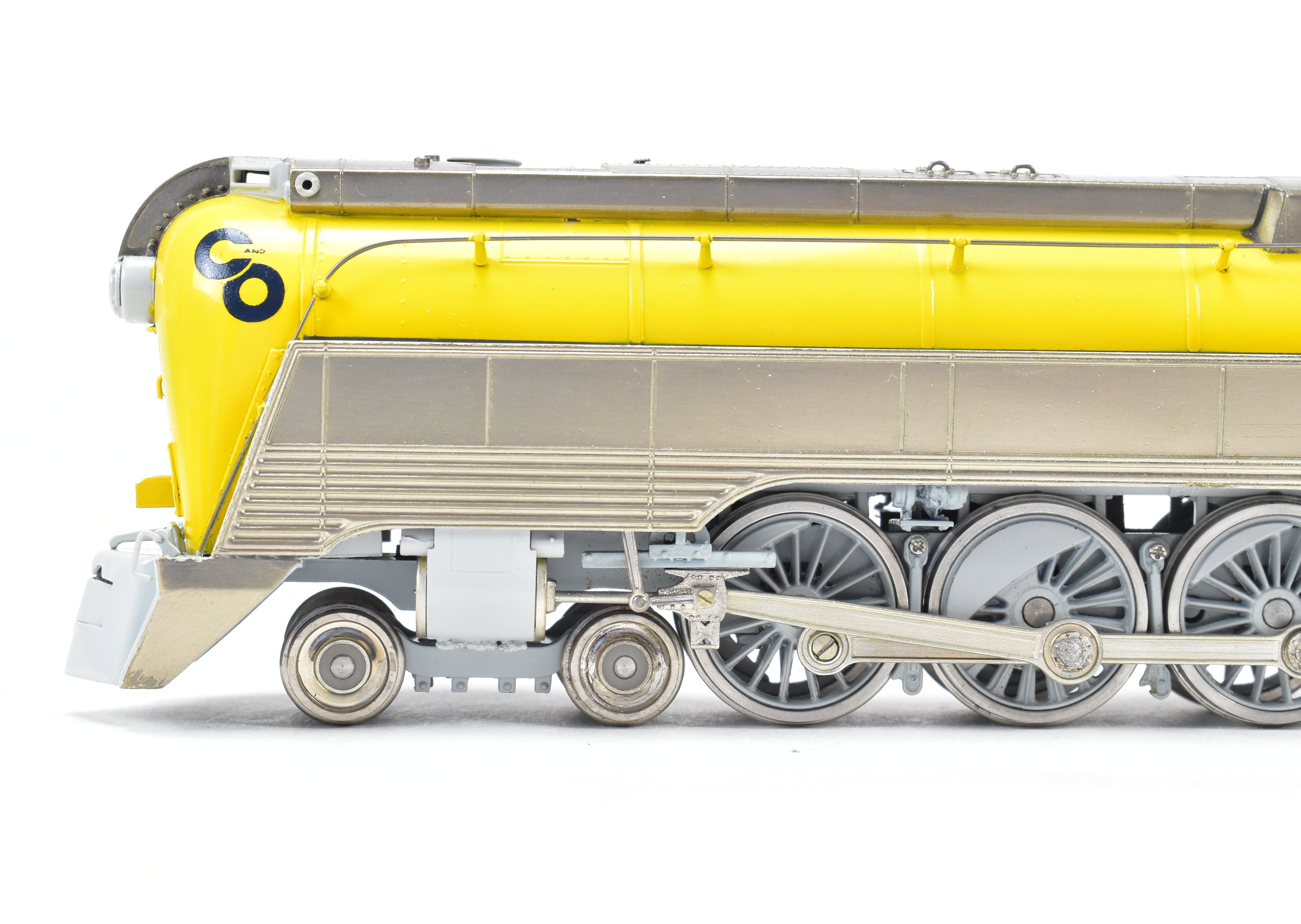 HO Scale Brass Model Train - Precision Scale Co. Chesapeake & Ohio Class L-1 Streamlined 4-6-4 Hudson FP in Stunning Yellow Color