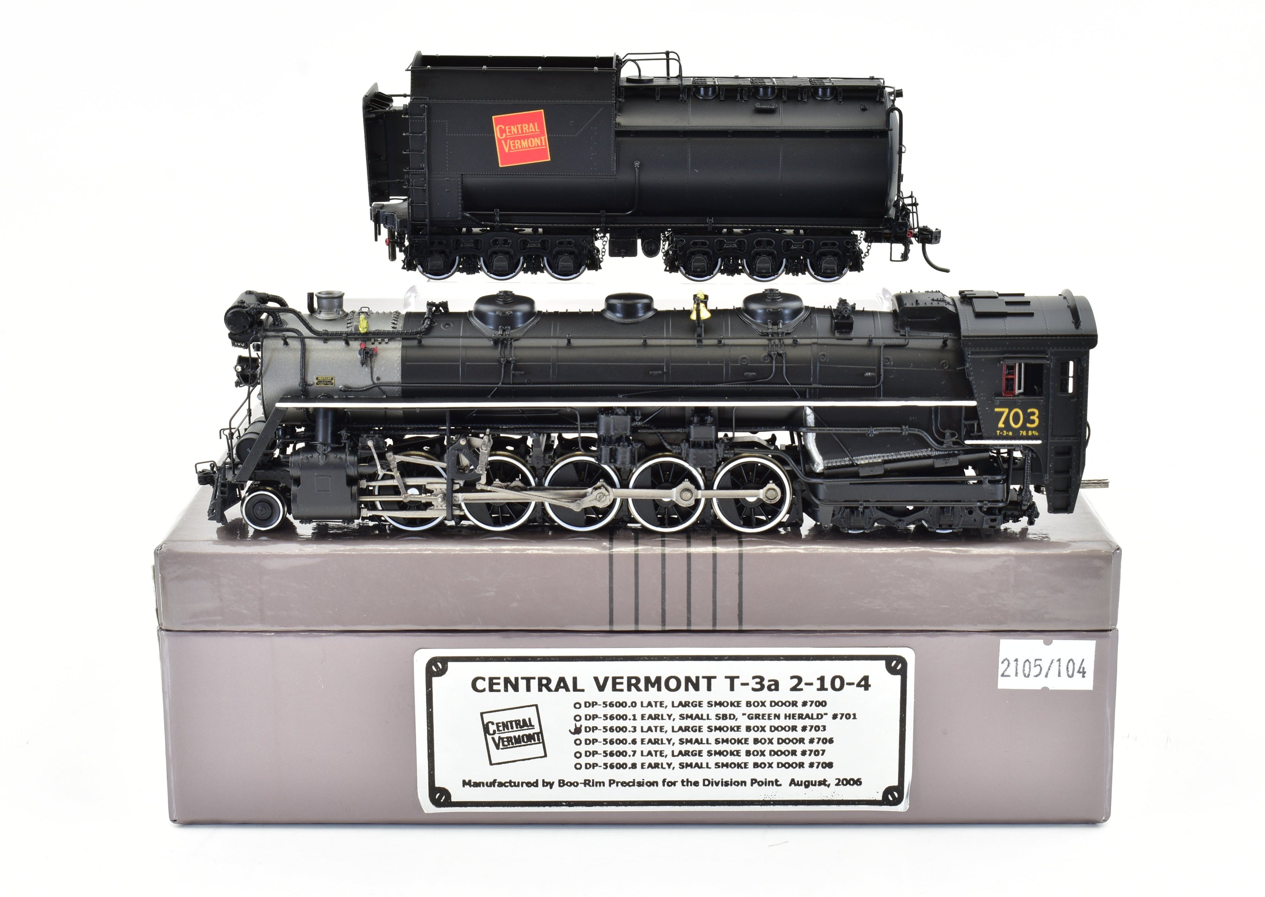 HO Scale Brass Division Point CV Central Vermont T3a 2-10-4 FP #703 Model
