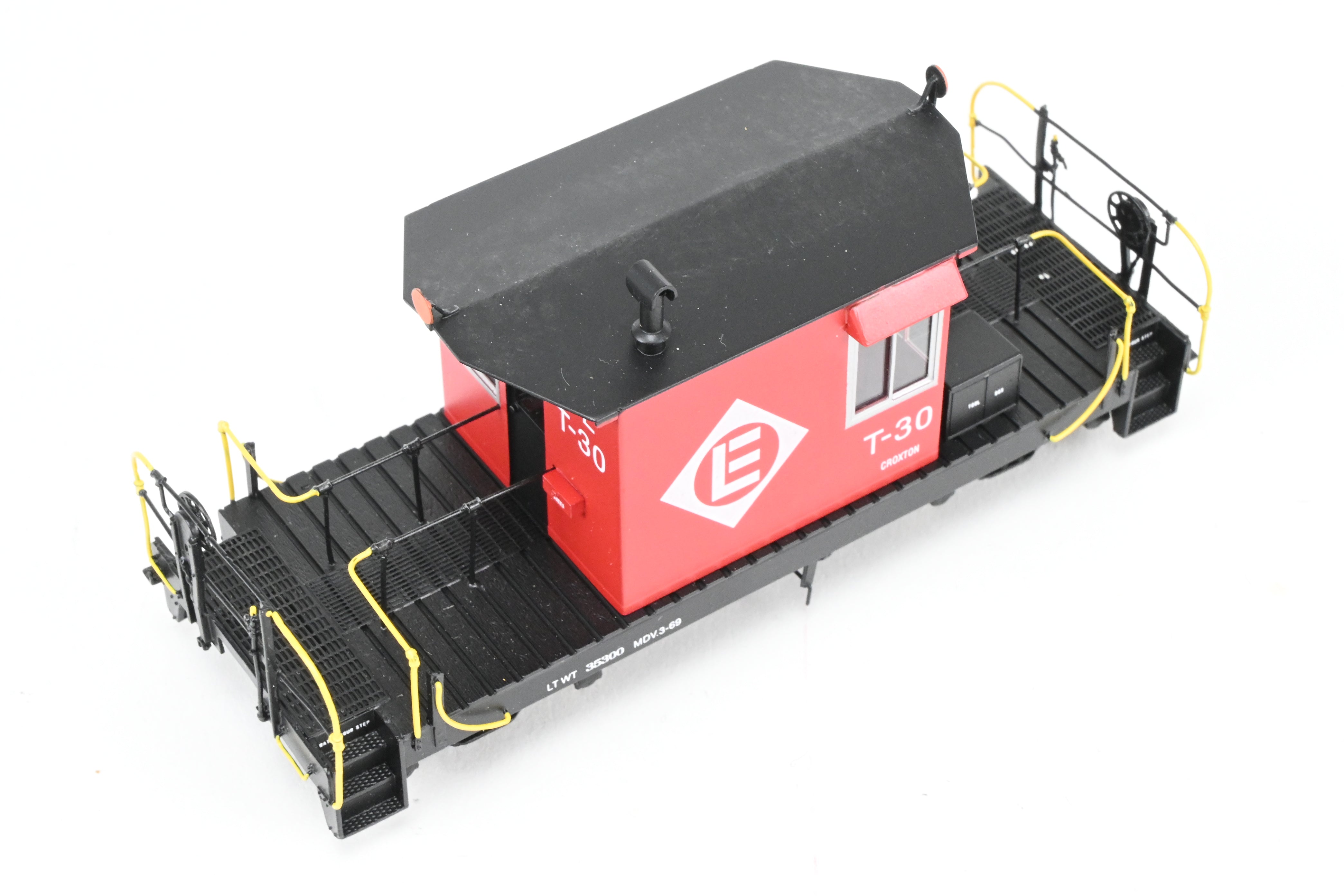 HO Brass OMI Erie Lackawanna Factory-Painted Transfer Caboose No. T-30