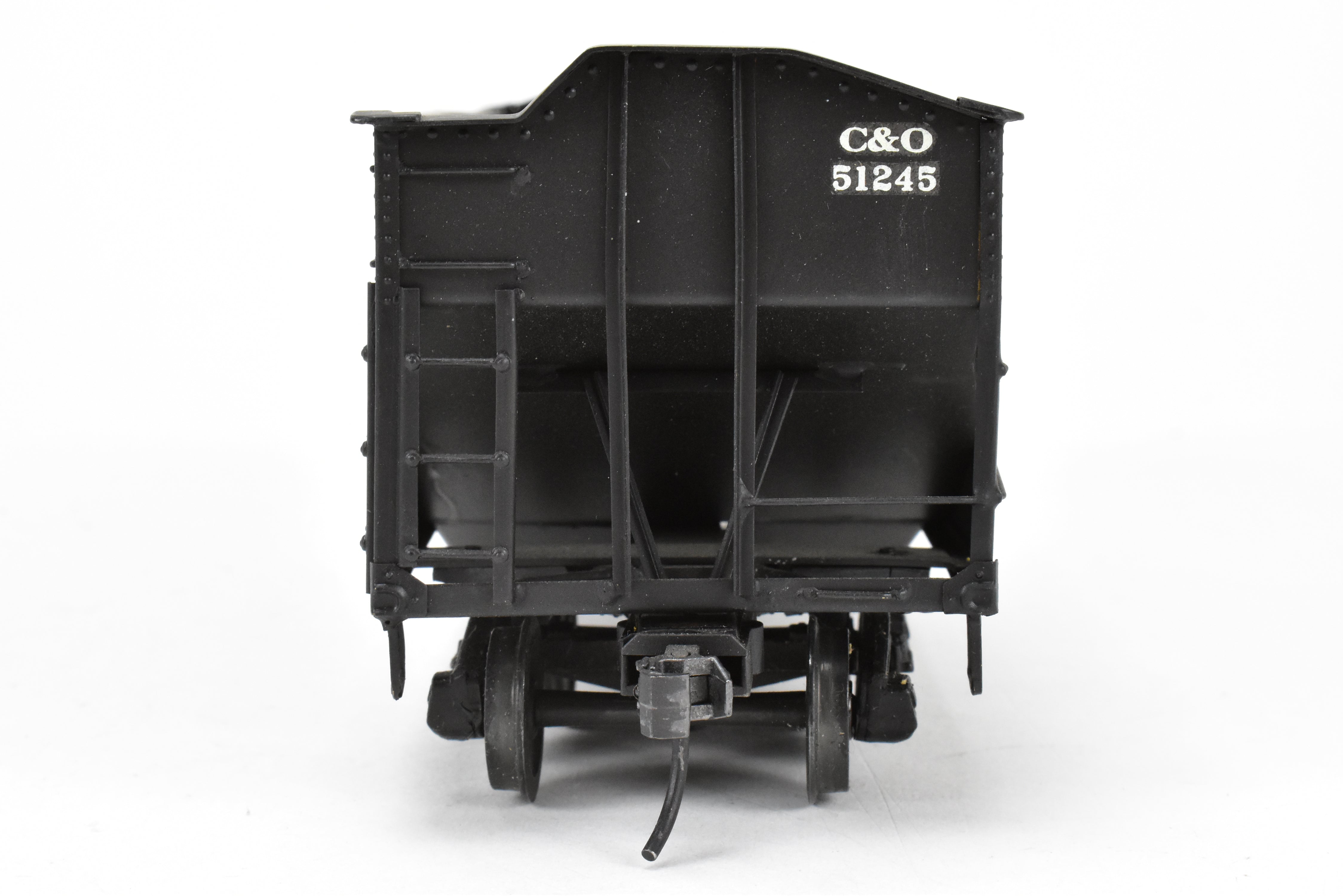 O Scale US Hobbies Brass C&O Offset Side Twin Hopper, Peaked Ends, CP No. 51245