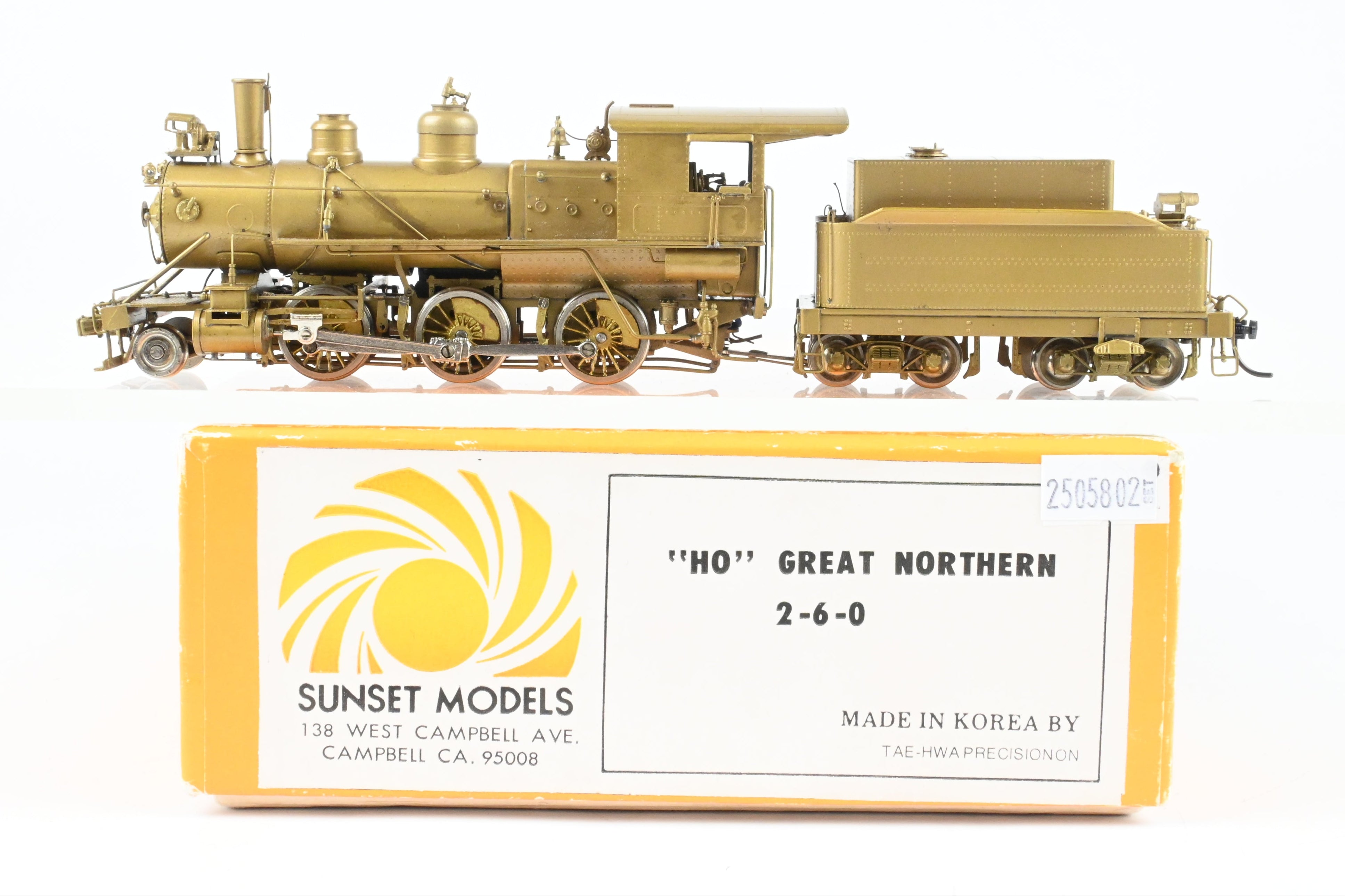HO Scale Brass Model Train - Sunset Models GN - Great Northern 2-6-0 Class D-5 Mogul Replica