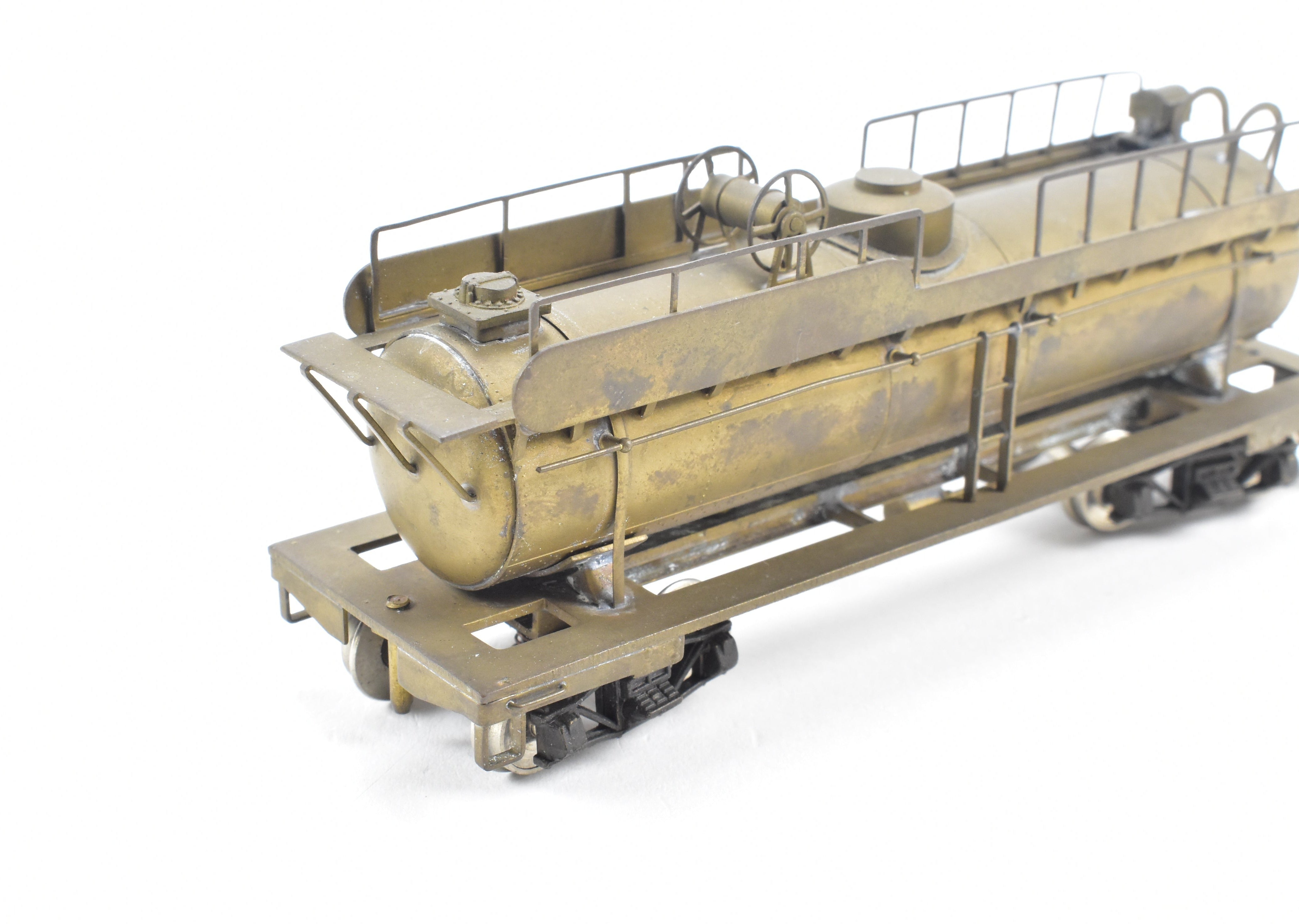 HO Brass Northwest Short Line Logging Tank Car/Aux Tender, No Box, Good Condition