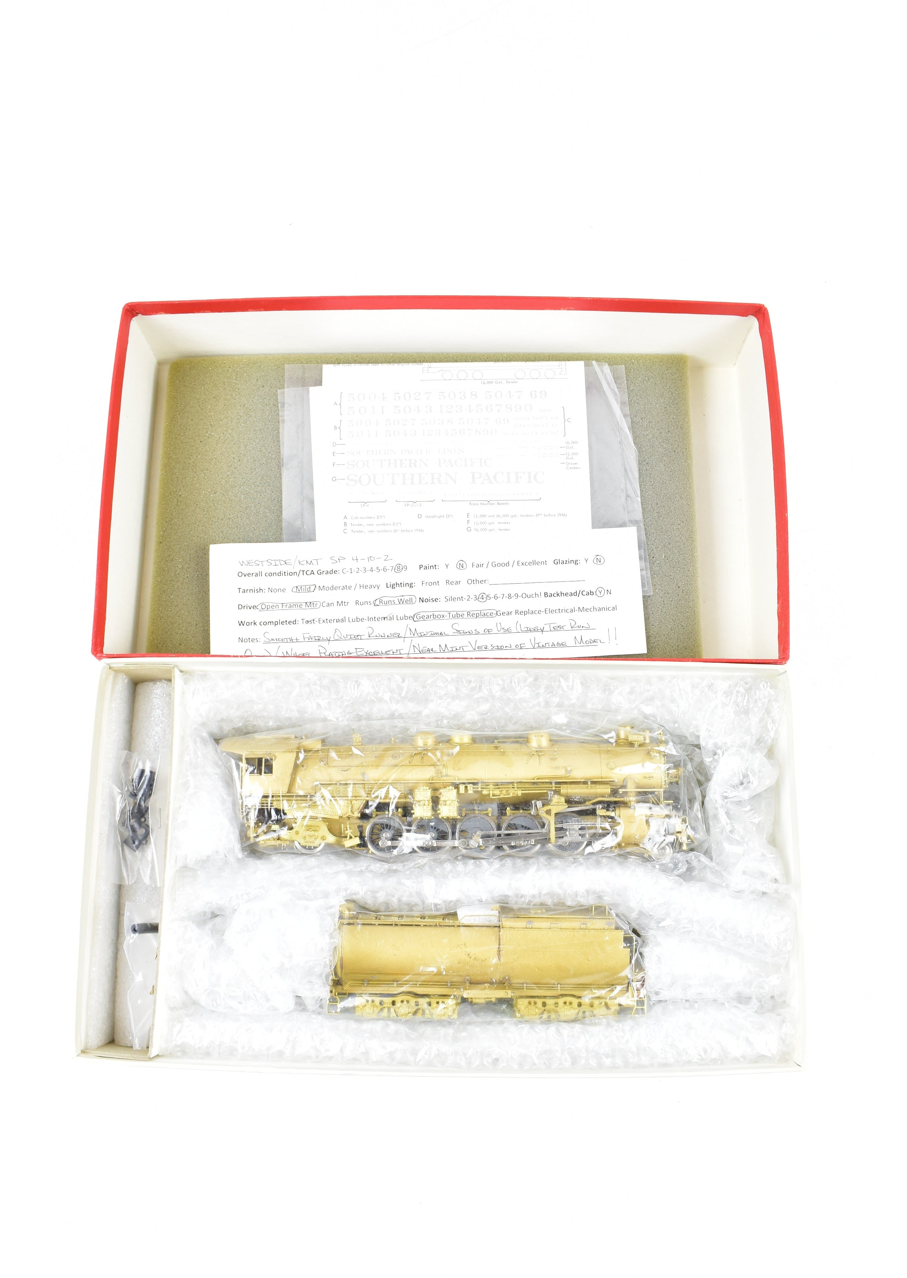 HO Scale Brass Model Train - Westside Model Co. Southern Pacific SP-1 4-10-2 Locomotive