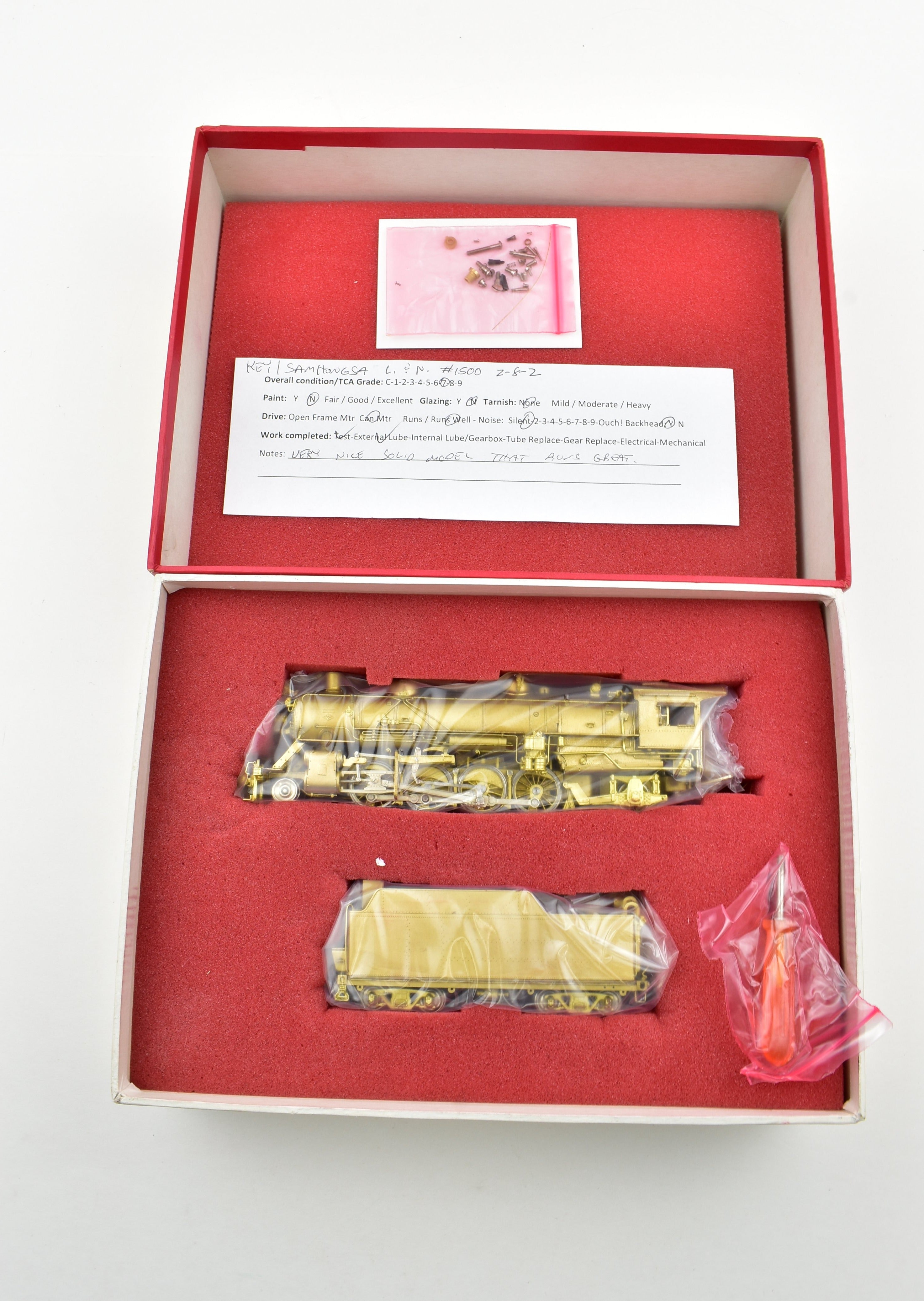 HO Brass Key Imports L&N - Louisville & Nashville J3 #1500 2-8-2 Mikado, Well-Built Model