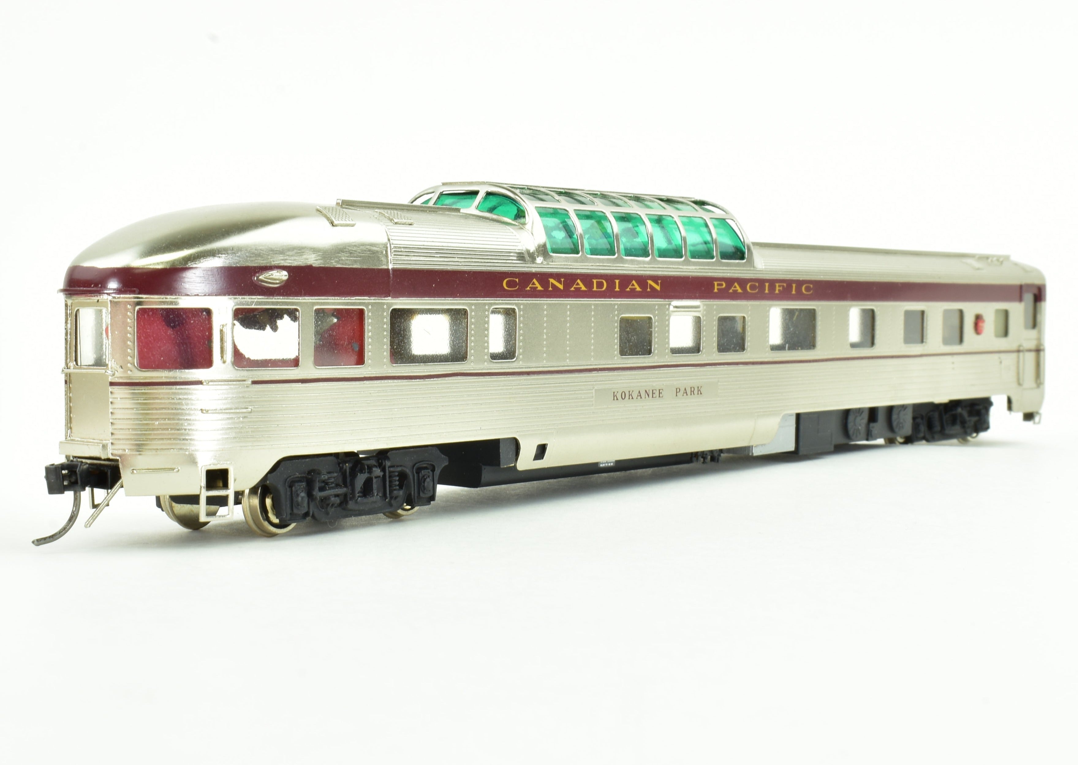 HO Scale Brass Model - S. Soho & Co. Canadian Pacific Railroad Kokanee Park Lightweight Observation Car with Custom Finishing
