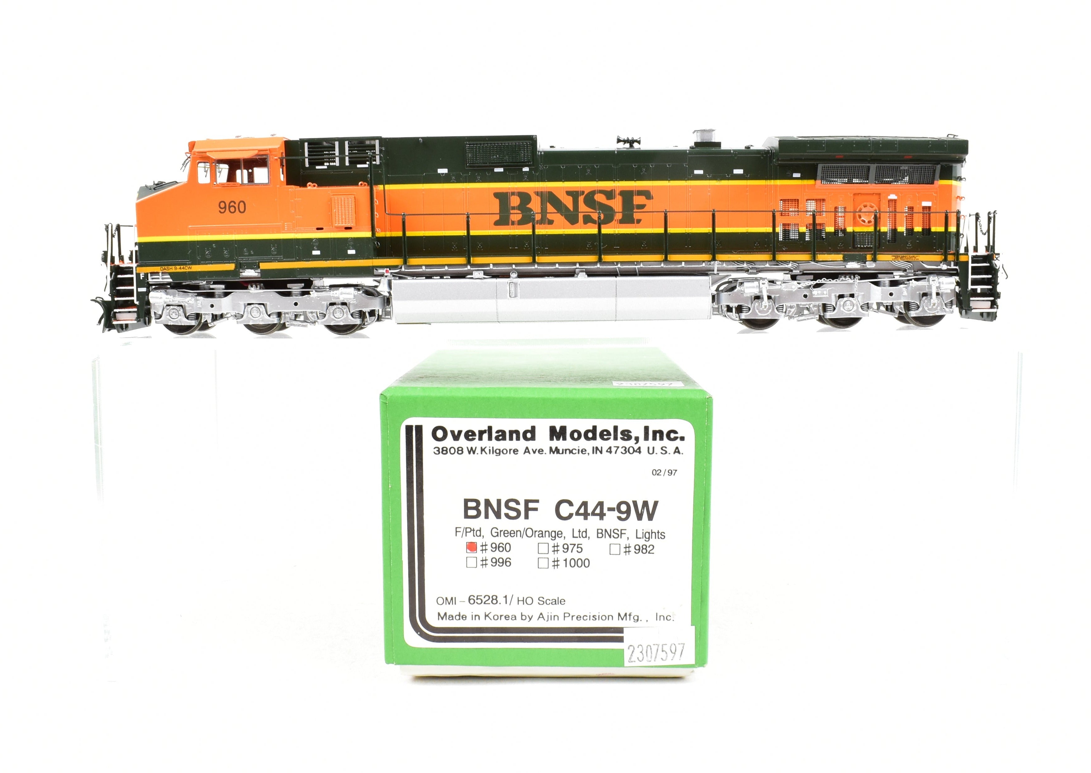 HO Scale Brass BNSF GE C44 - 9W FP #960 by Overland Models, Inc.