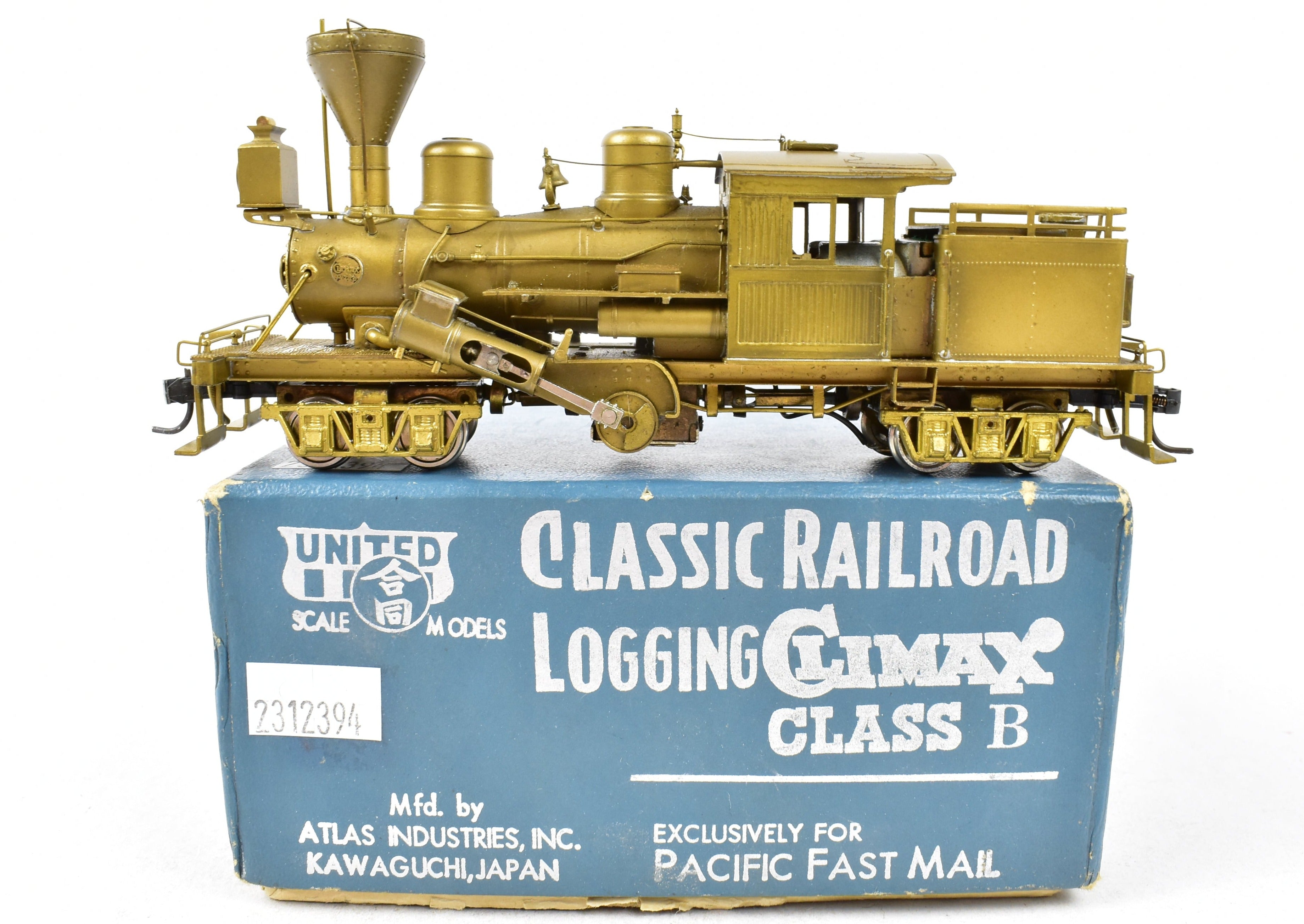 HO Scale Brass PFM - United 2-Truck Logging Climax Geared Locomotive with Diamond Stack