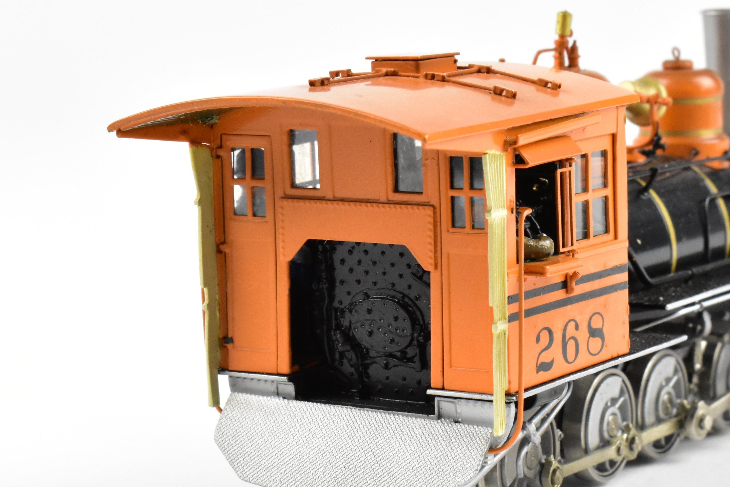 1989 Sn3 Brass Steam Locomotive Milestone Models D&RGW - Denver & Rio Grande Western Class C - 16 2 - 8 - 0 #268 with Bumblebee Scheme in Excellent Condition