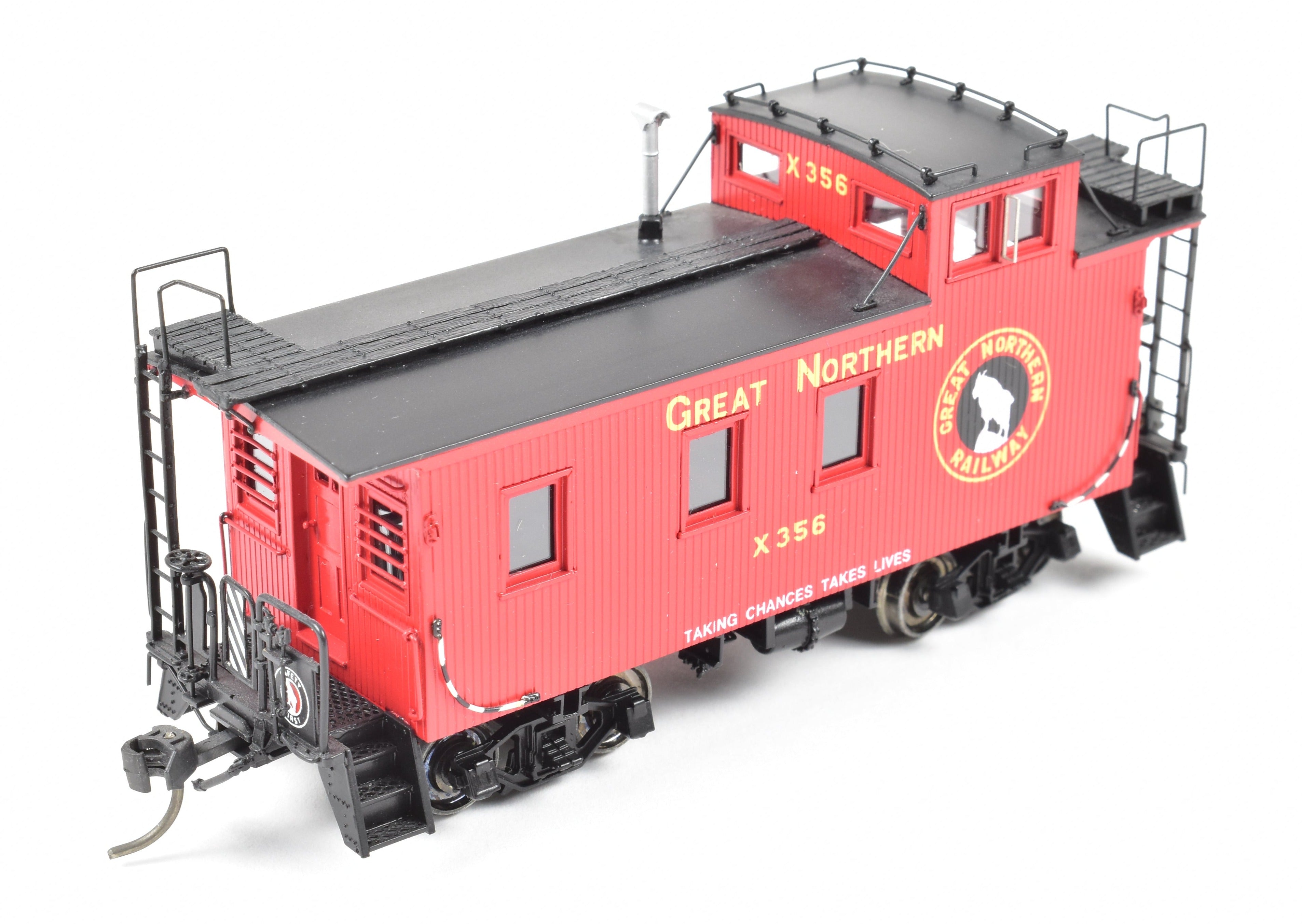 HO Scale Brass Challenger Imports Great Northern 25' Wood Caboose, Later Version X356