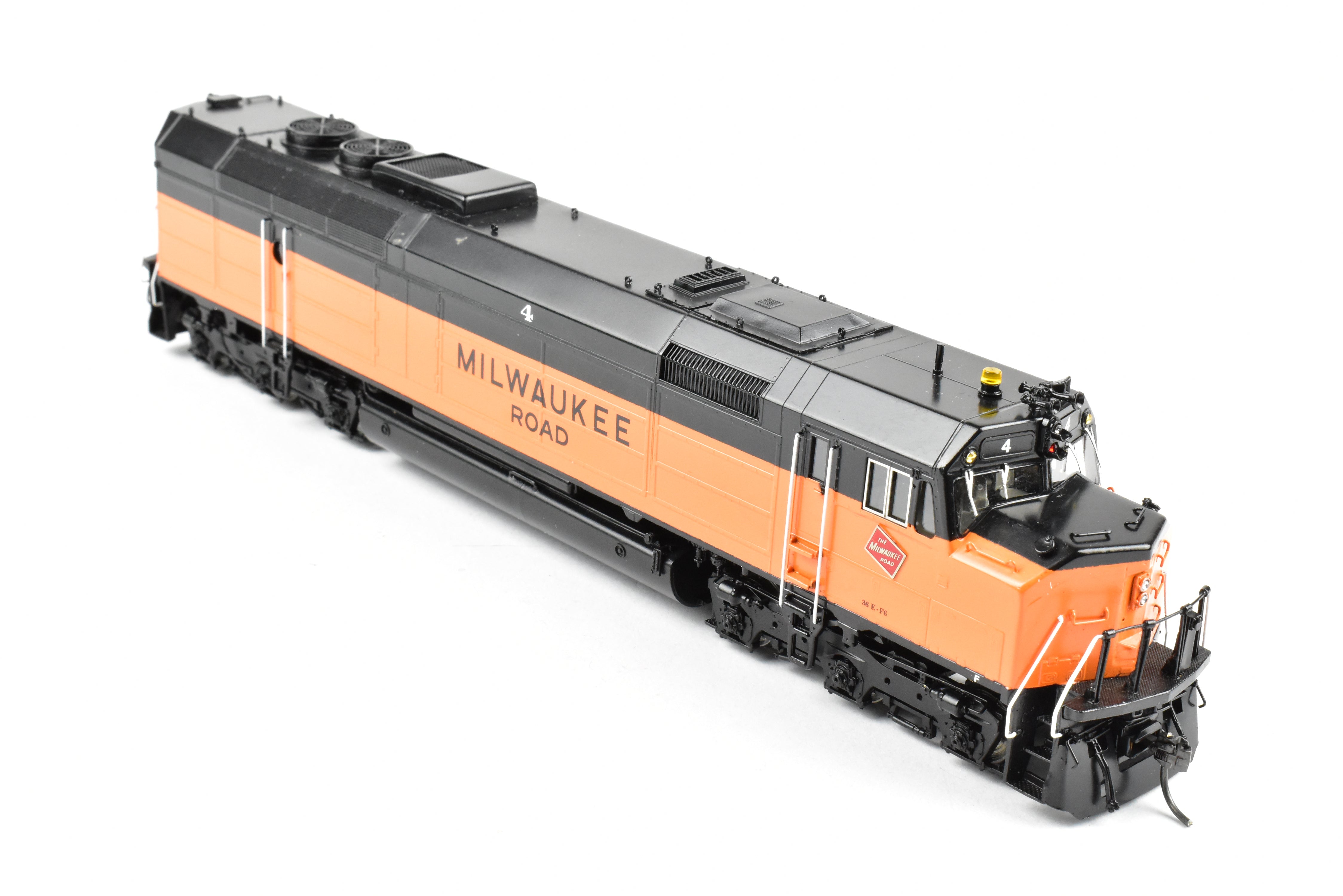 HO Scale Brass Freight Train Model - Overland Models Inc. Milwaukee Road EMD FP45 Freight Version from 1970 Era, Number 4 with DCC Function
