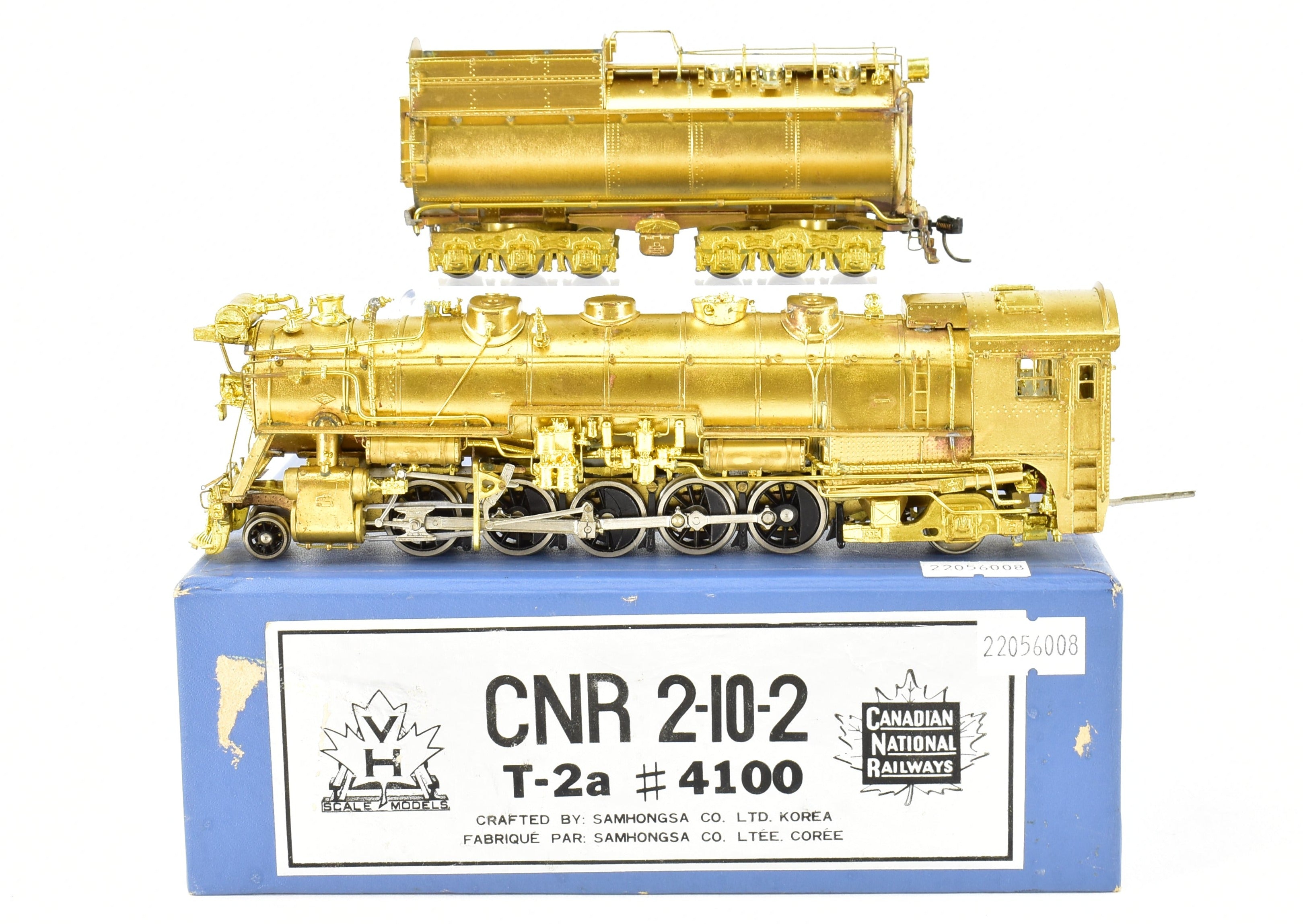 HO Scale Brass Model Train - Van Hobbies Canadian National Railway (CNR) 2-10-2 Class T-2a Locomotive #4100