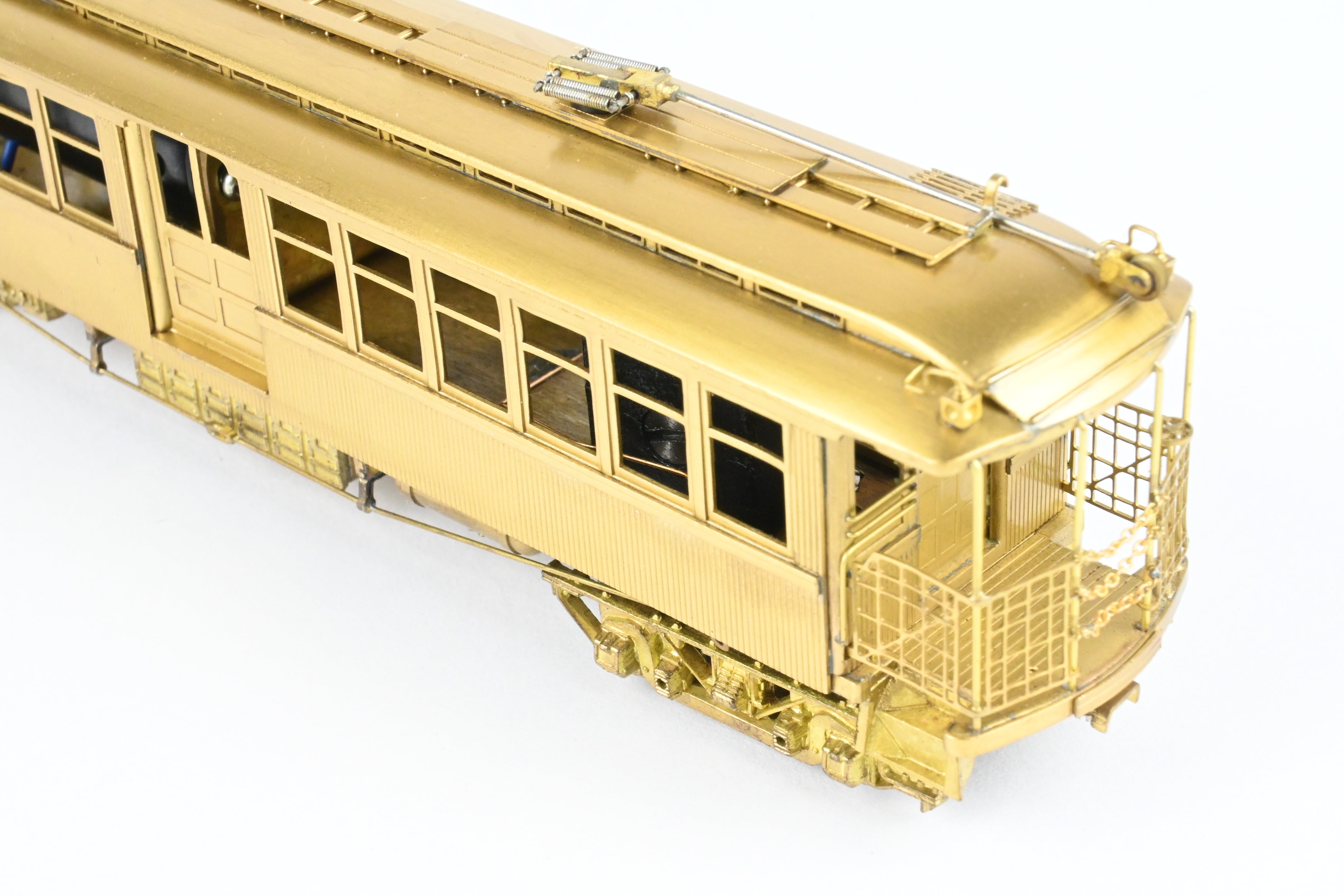 High - Quality HO Scale Brass Model Train Set by WP Car Corp. - Brooklyn Rapid Transit/Brooklyn Union Elevated 1200 Equipped with Trolley Poles