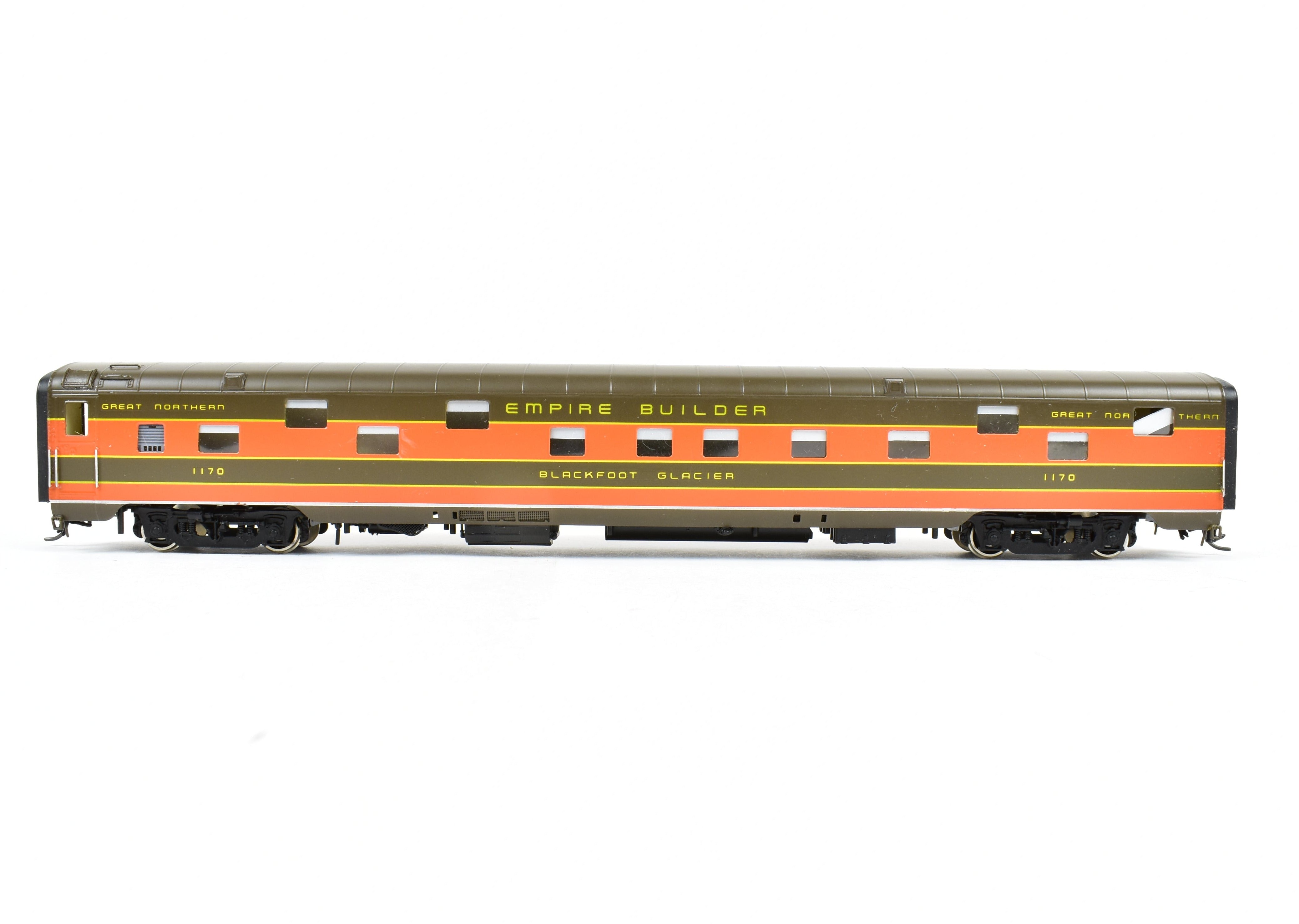 HO Scale Brass Key Imports GN - Great Northern Glacier Series Single Sleeper Car Professionally Painted for Collectors