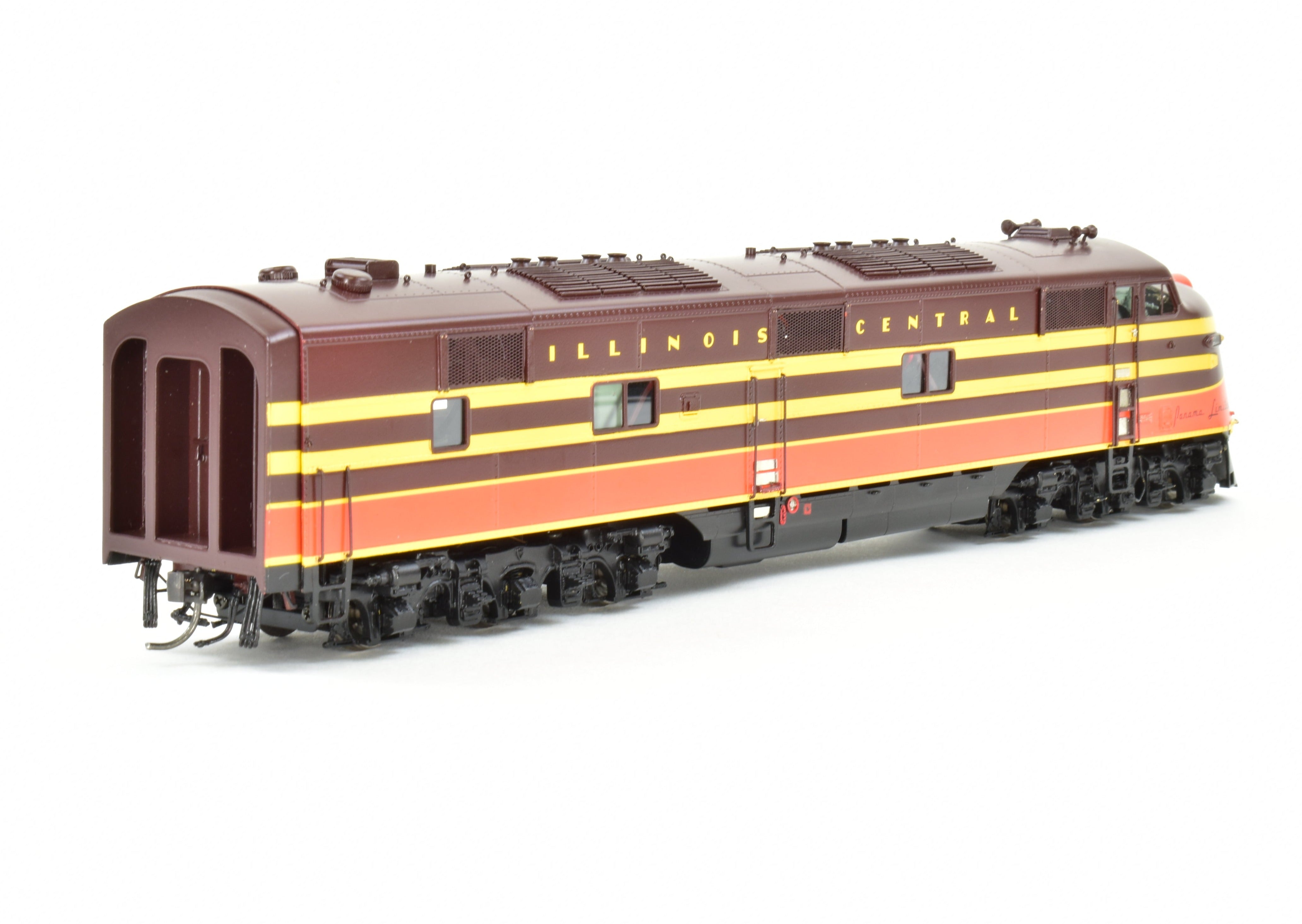 HO Scale Brass Model Train Set - Railway Classics Illinois Central 1942 Panama Limited 10-Car Set with EMD E6 AA Set F/P, Featuring ESU DCC & Sound System