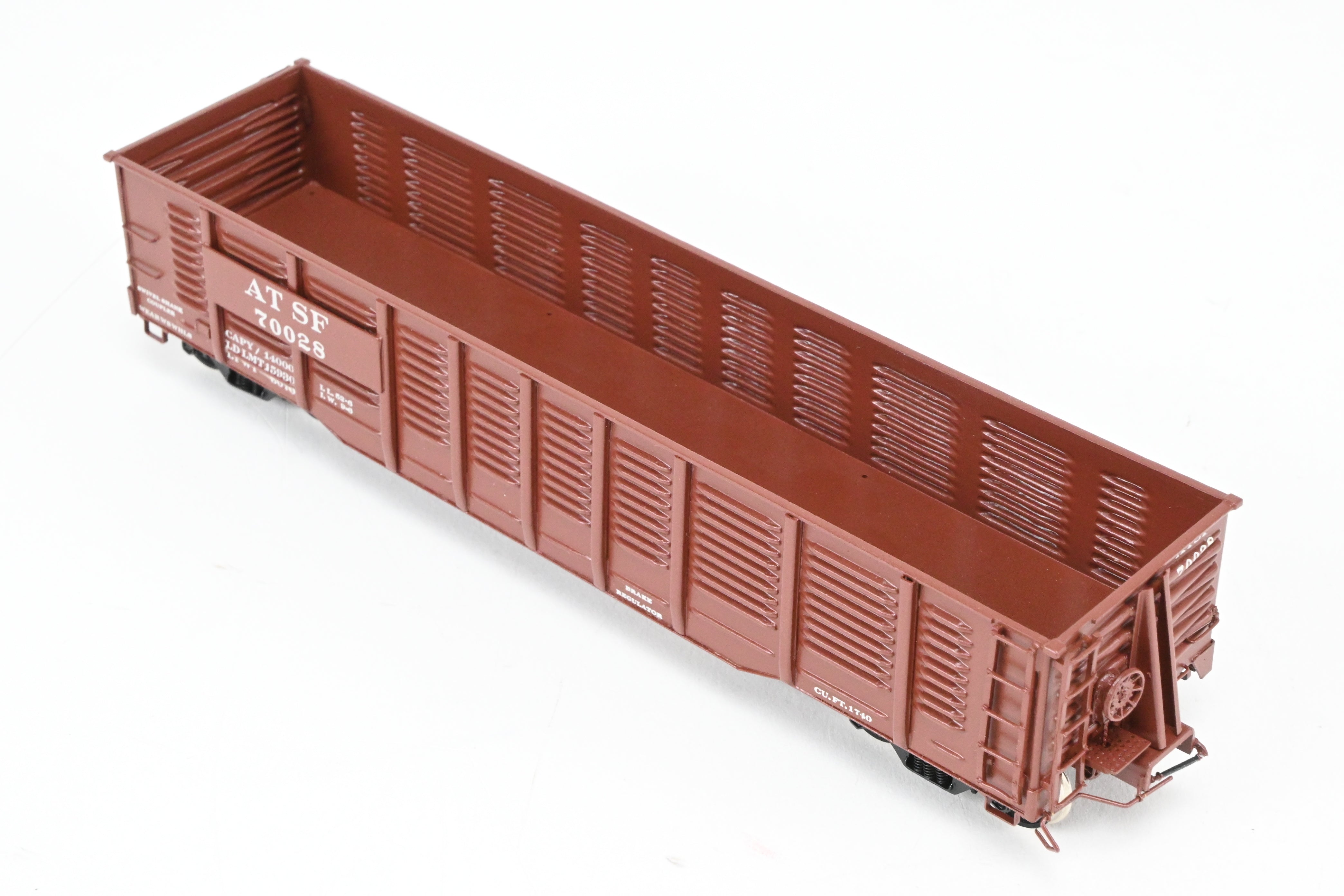 HO Brass OMI ATSF - Santa Fe 100 Ton Pro - Painted Gondola Model #70028