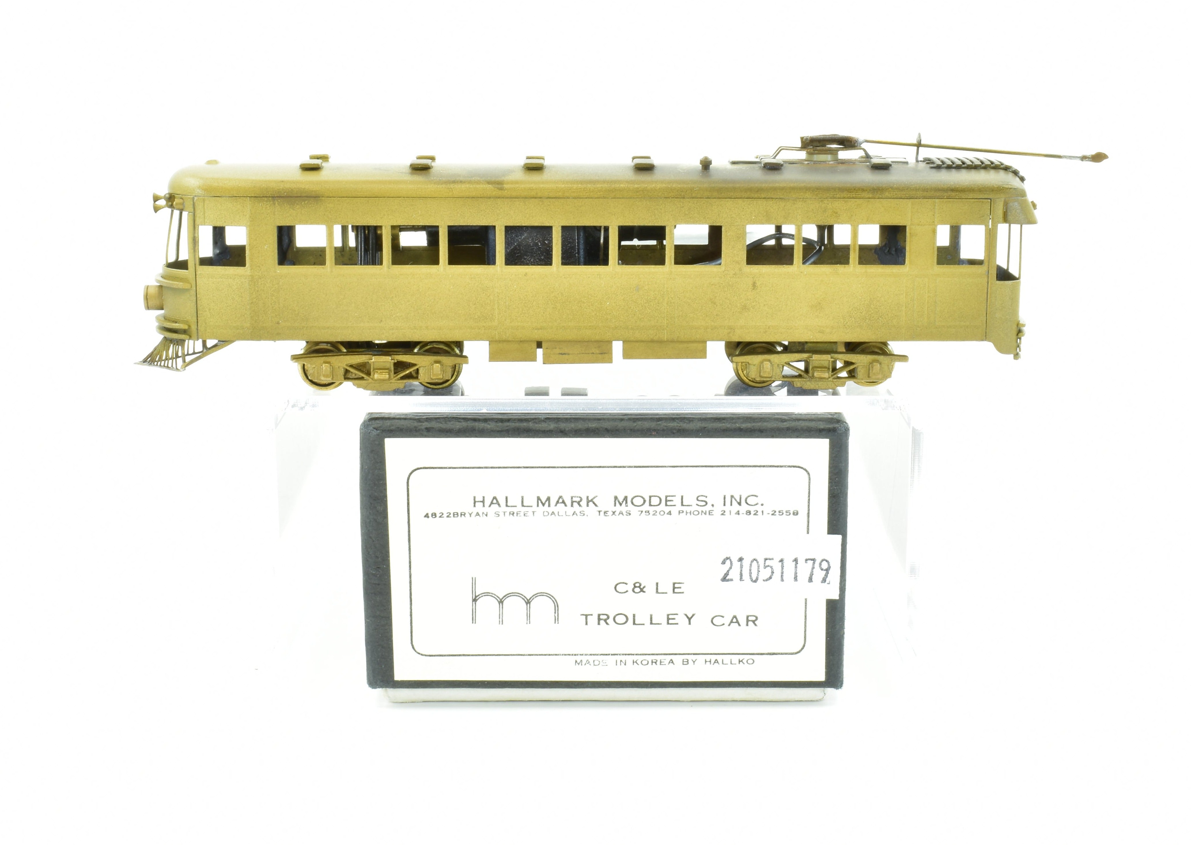 Collectible HO Scale Brass Hallmark Models Cincinnati & Lake Erie (C&LE) Trolley Car - The Red Devil