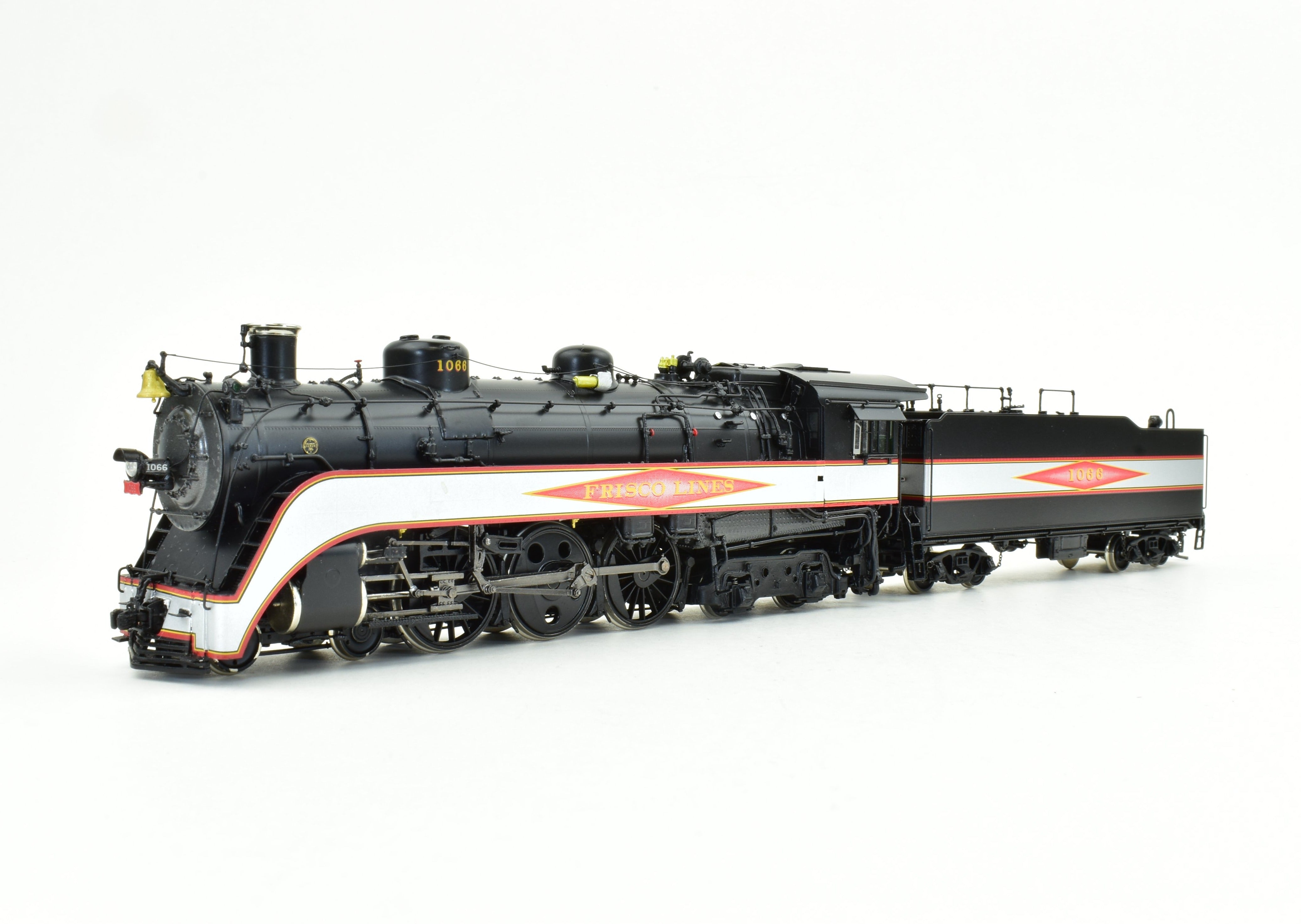 HO Scale Brass Precision Scale Co. Frisco 4-6-4 Hudson Locomotive Model Factory Painted with Precision Detail, Serial #1066