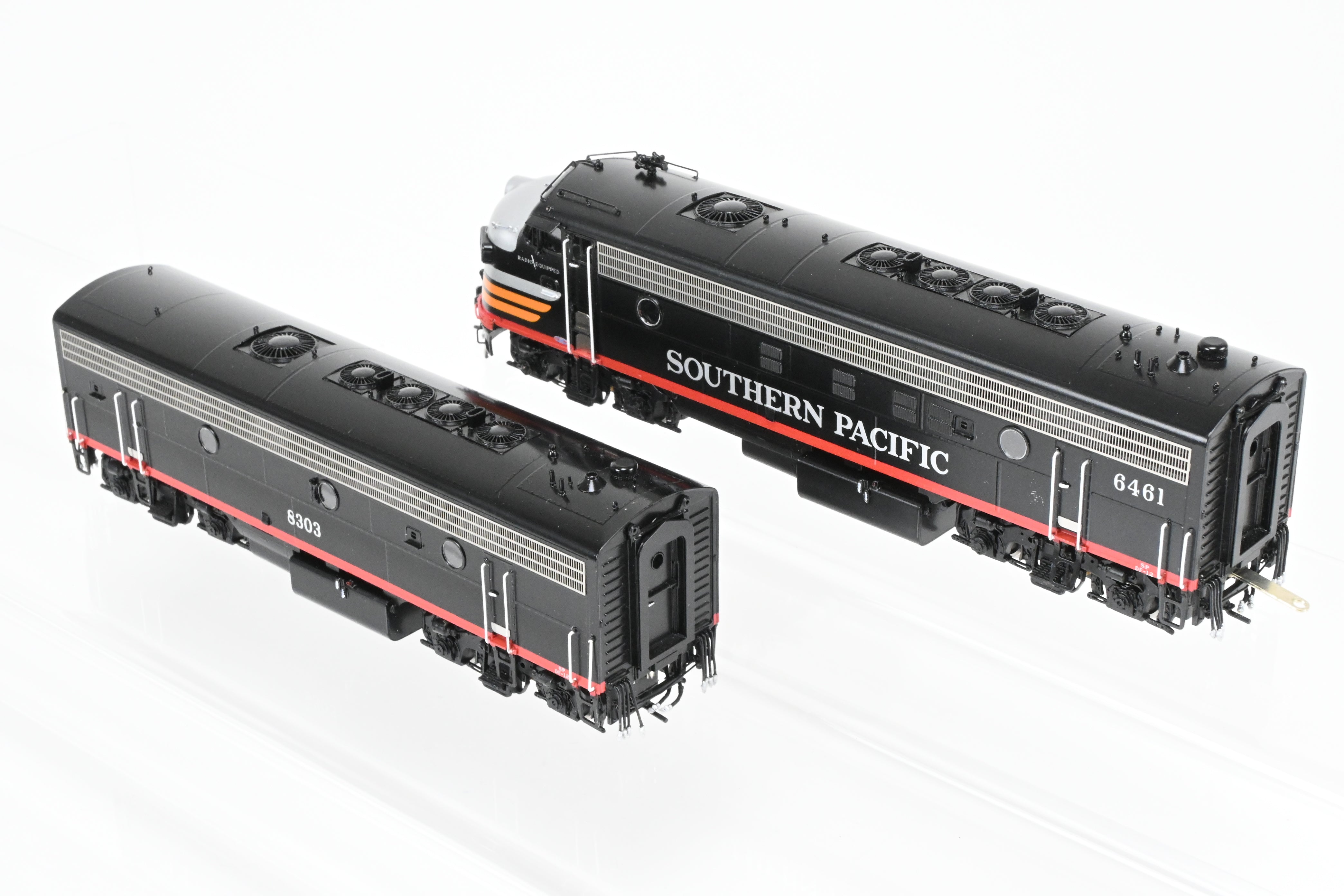 HO Scale Brass EMD FP7A/F7B Set in SP Black Widow Scheme