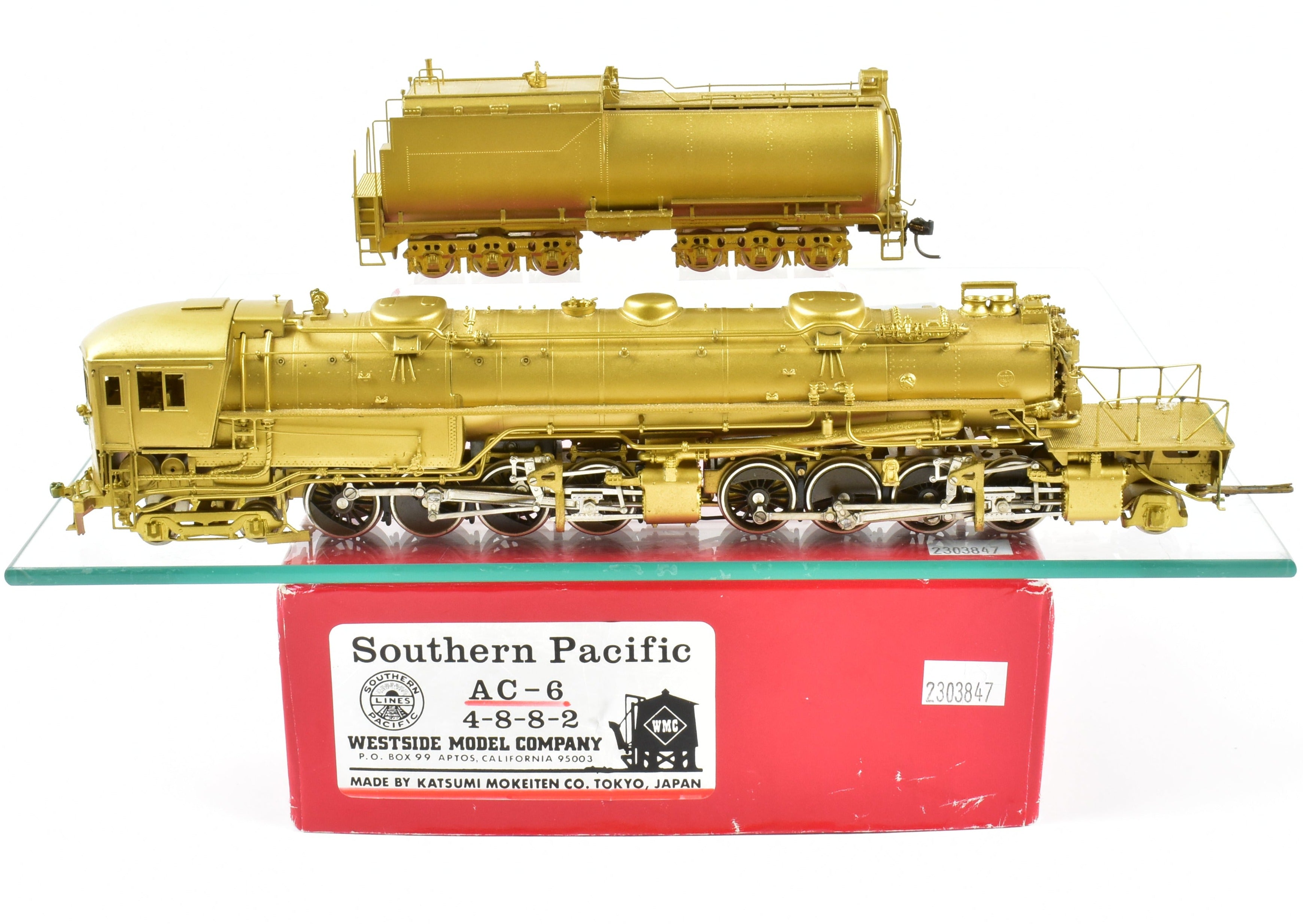 HO Scale Brass Model Train by Westside Model Co. - Southern Pacific Class AC - 6 4 - 8 - 8 - 2 Cab Forward Rebuilt Front Version
