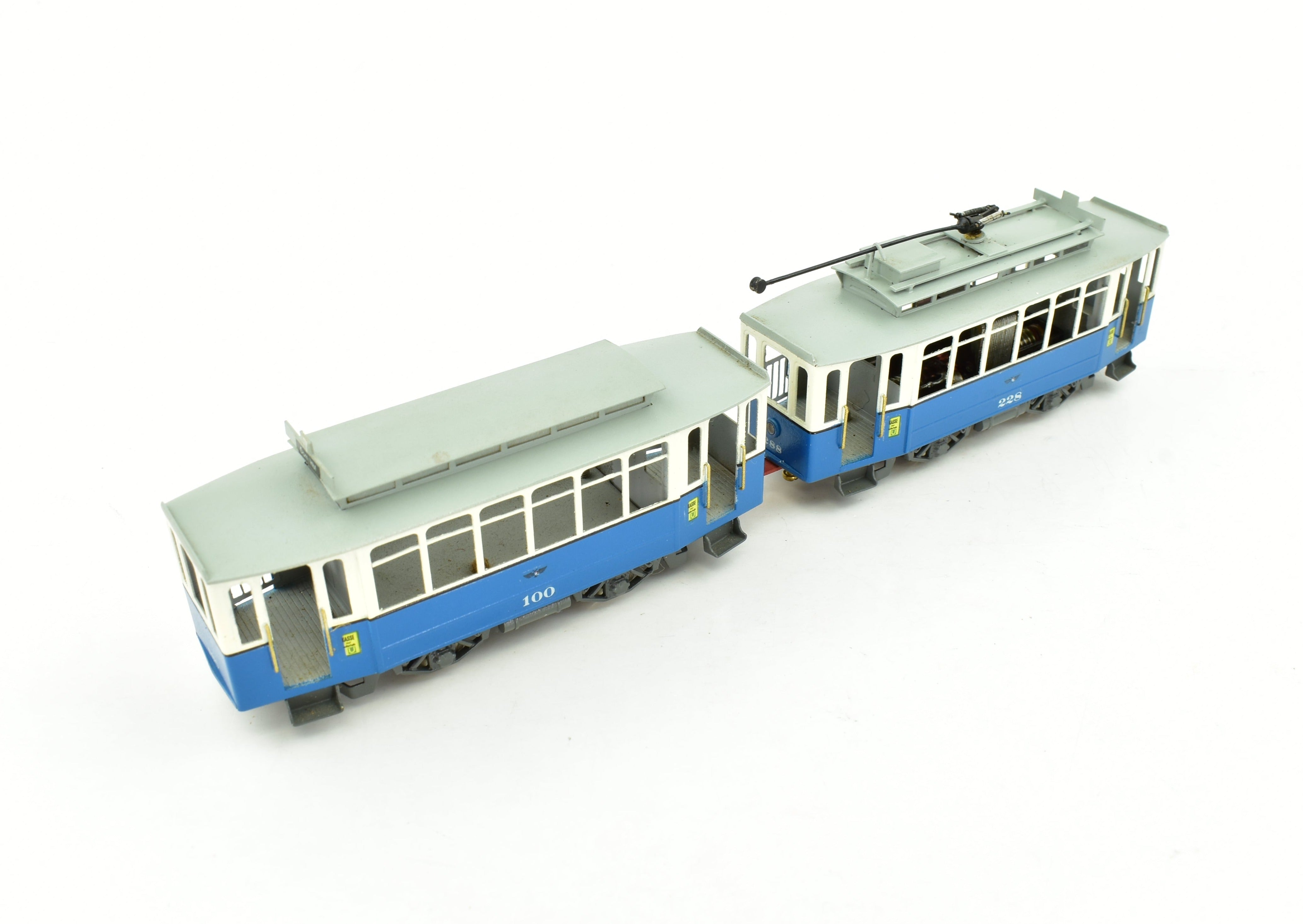 Collectible HO Scale Brass Philotrain Apeldoor - Nederland Type HTM 51 - 80 Painted Tram Set Model