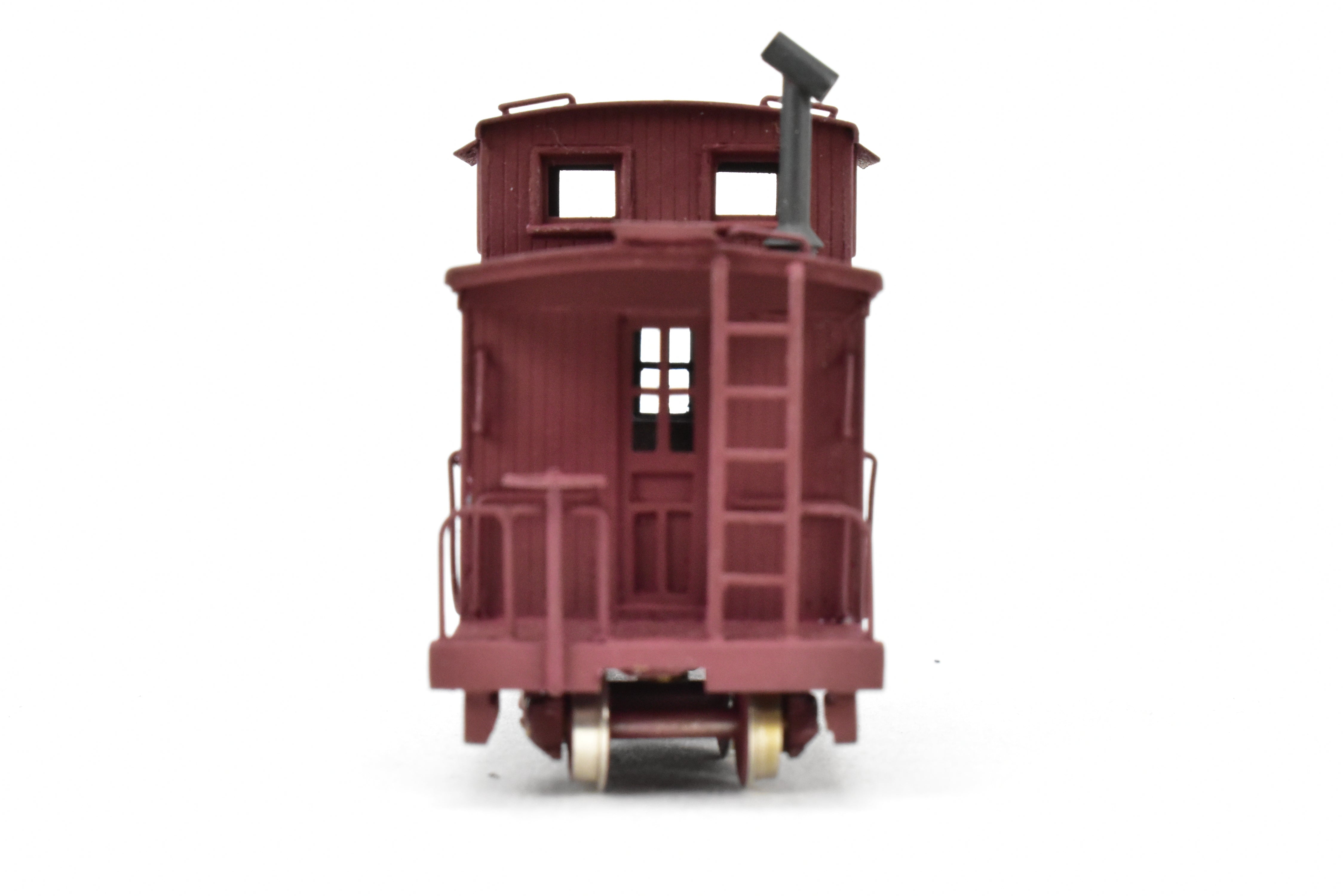 HOn3 Brass PFM - Denver & Rio Grande Western Unlettered Short Caboose in Red, No Box