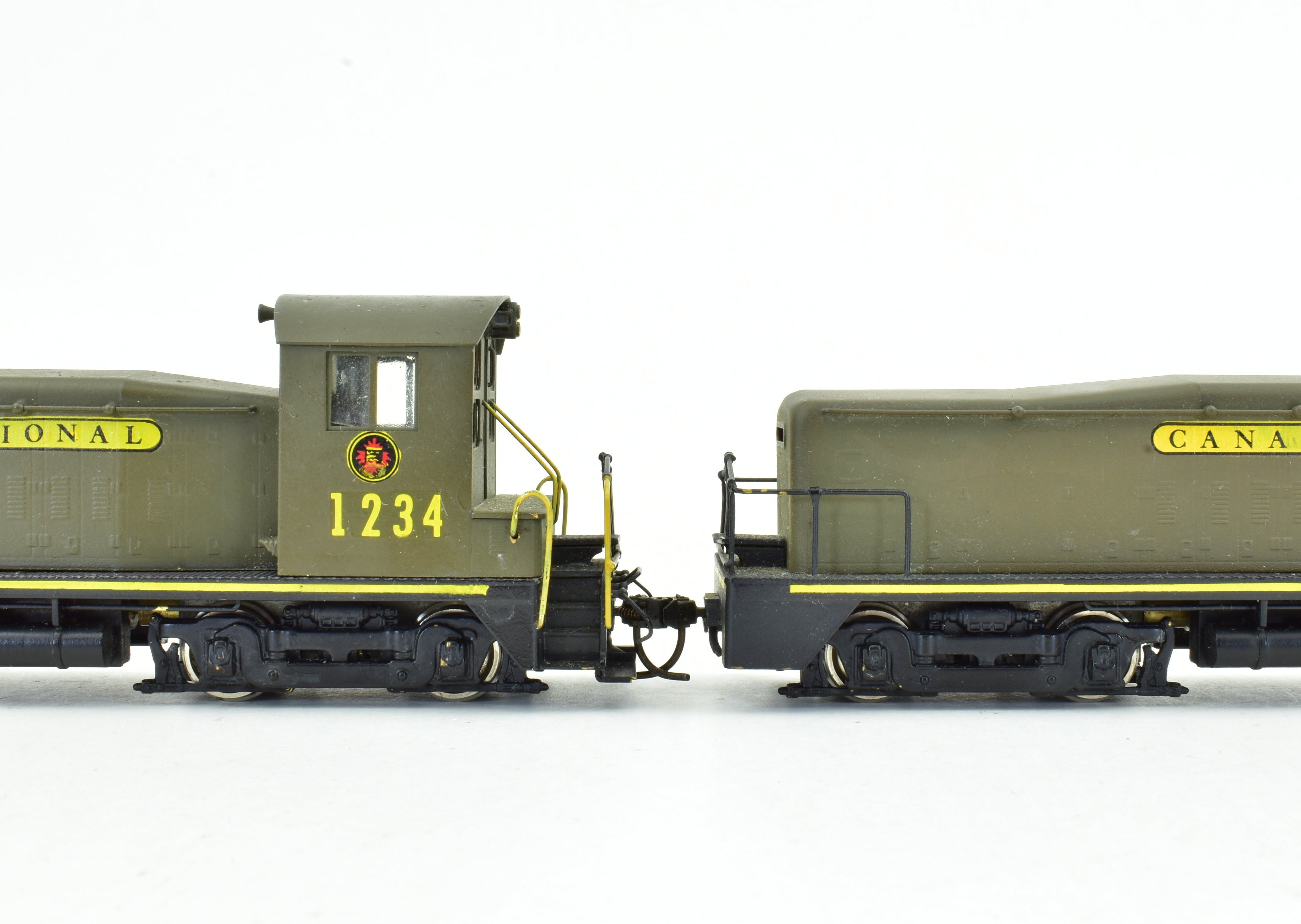 HO Scale Brass Model Trains - Canadian National Railway (CNR) EMD TR - 6 1600 HP Cow and Calf Unit Diesel Train Set by Brass Trains, Inc.