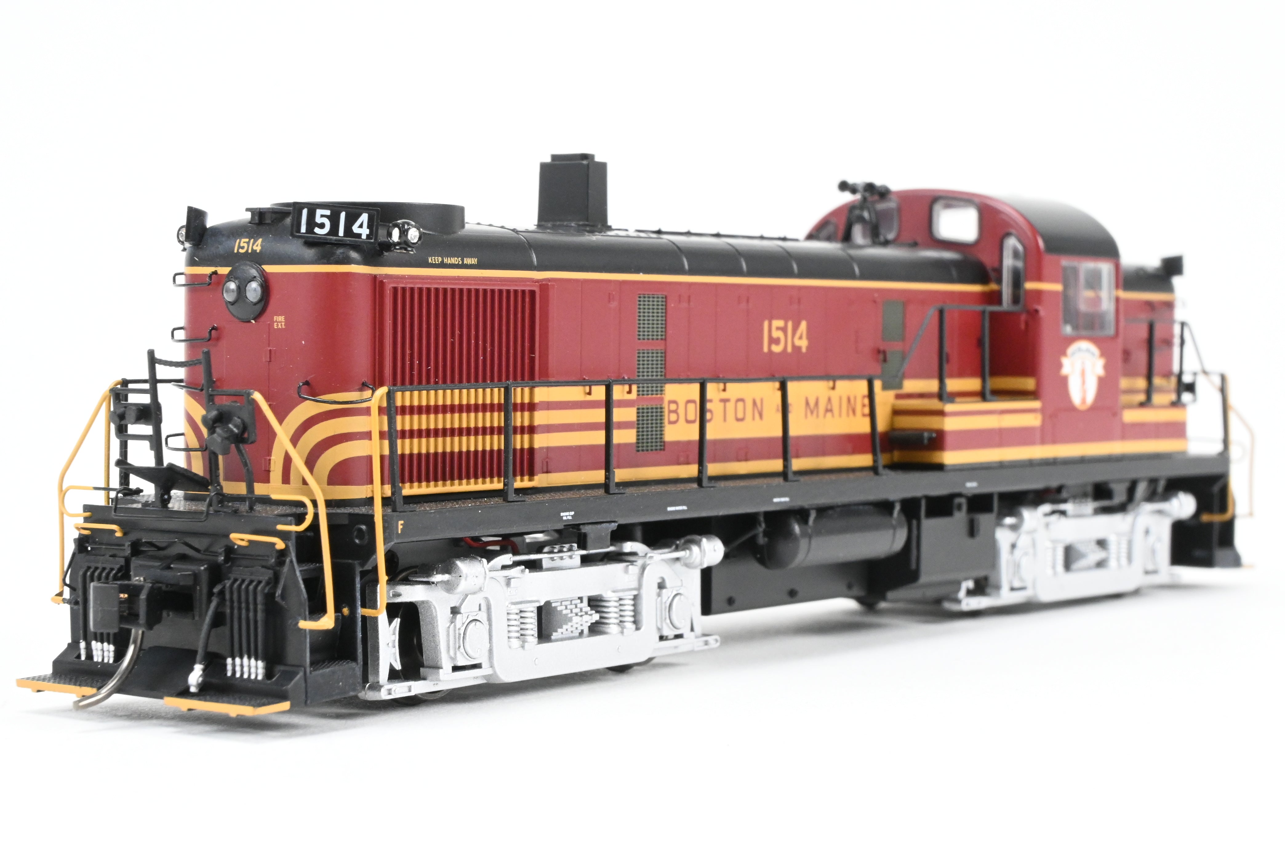 HO Scale Bowser Executive Line Boston & Maine Alco RS - 3 Phase III Model Train Engine with ESU DCC & Sound, Factory Painted as No. 1514