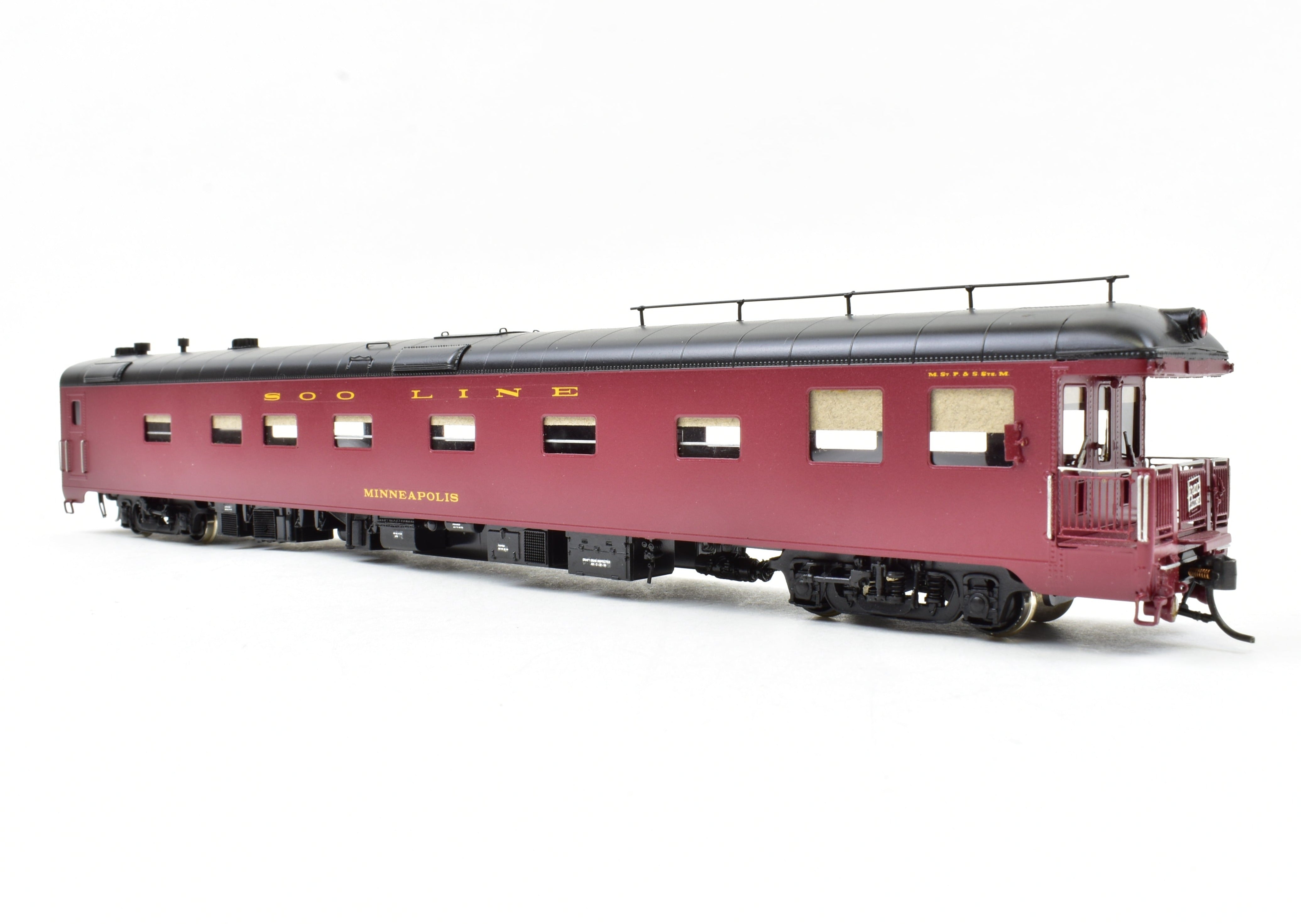 W&R Enterprises HO Brass Soo Line Business Car in Minneapolis Pro-Painted Finish