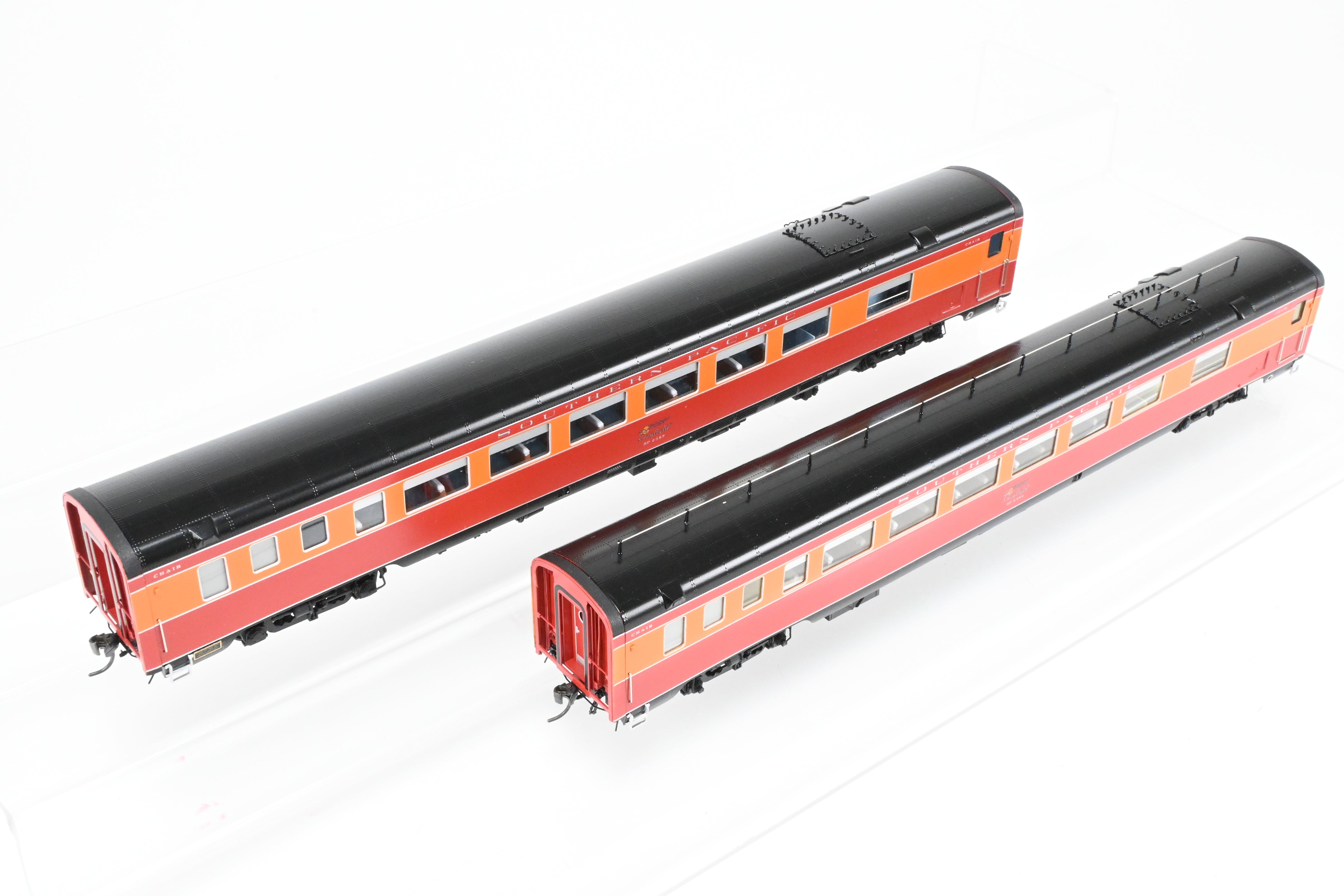 HO Scale Brass Passenger Car Set - Challenger Imports SP - Southern Pacific 1949 Shasta Daylight 2 - Pack B Add - On Set Freight Passenger Cars